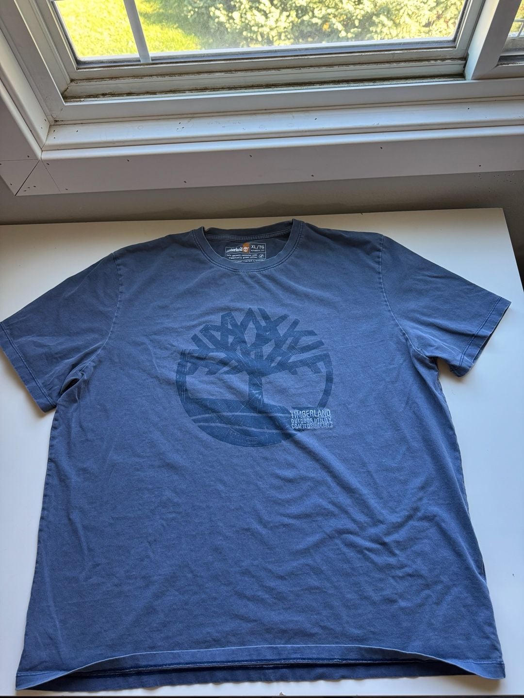 Timberland Tree Logo T-Shirt Size XL Blue Cotton 2