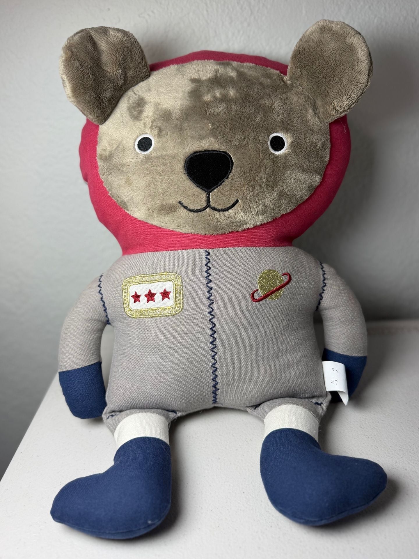 Pottery Barn Kids RARE Astronaut Space Bear Plush 17.5” Retired 2016 PBK 1