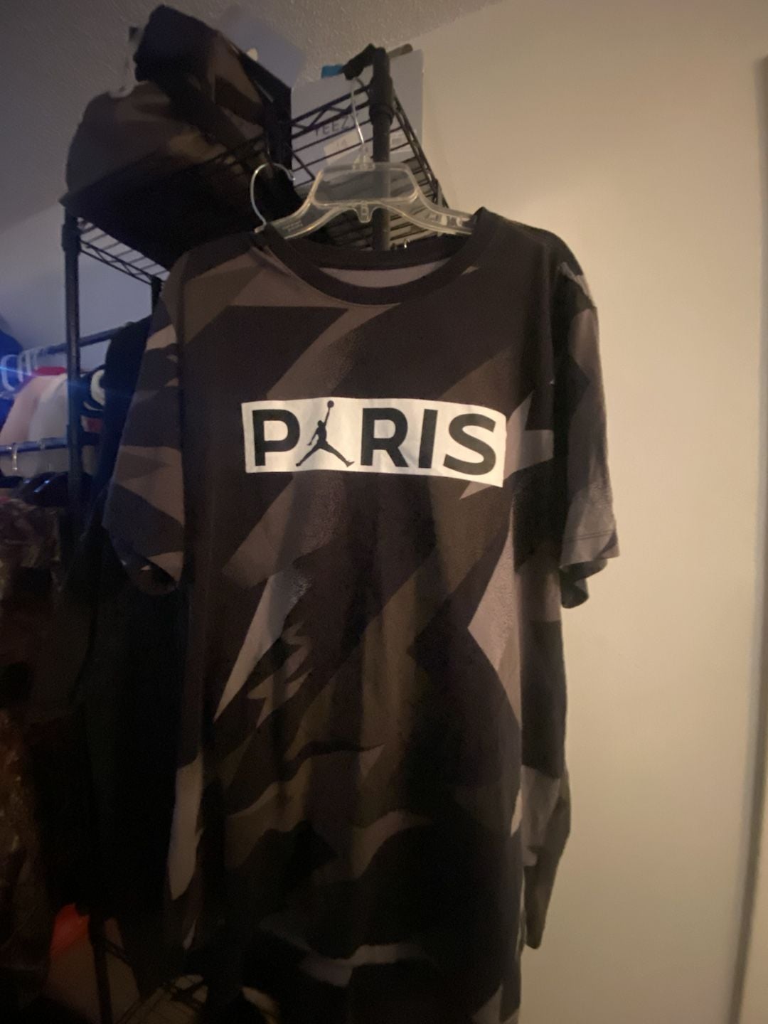 Jordan Paris Saint-Germain T-Shirt Size XXL Black Grey Camo PSG Tee 2