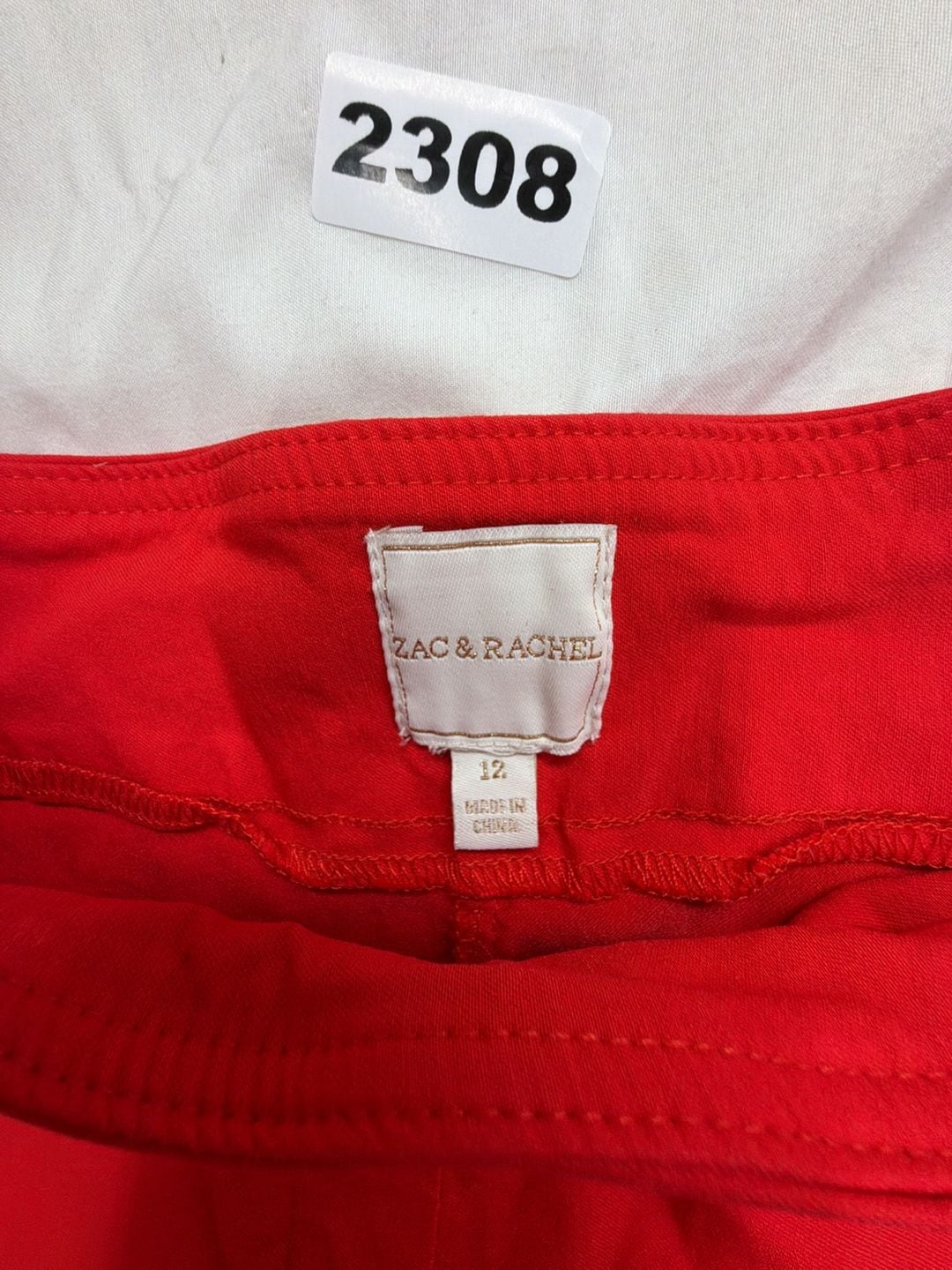 Zac & Rachel Pull On Capri Size 12 Red Pants 3