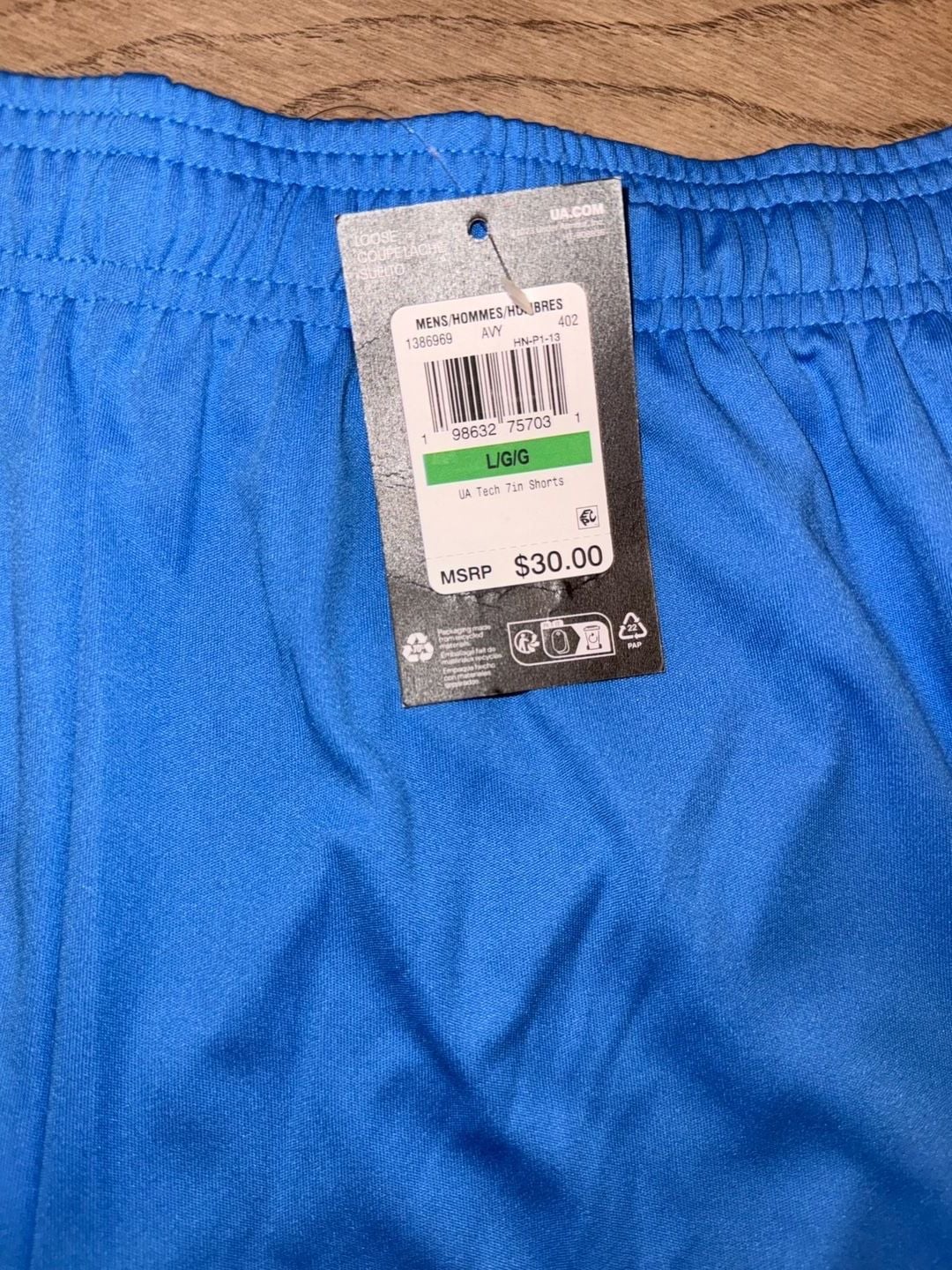 Under Armour Tech 7 In Shorts Size Large Blue Athletic 3