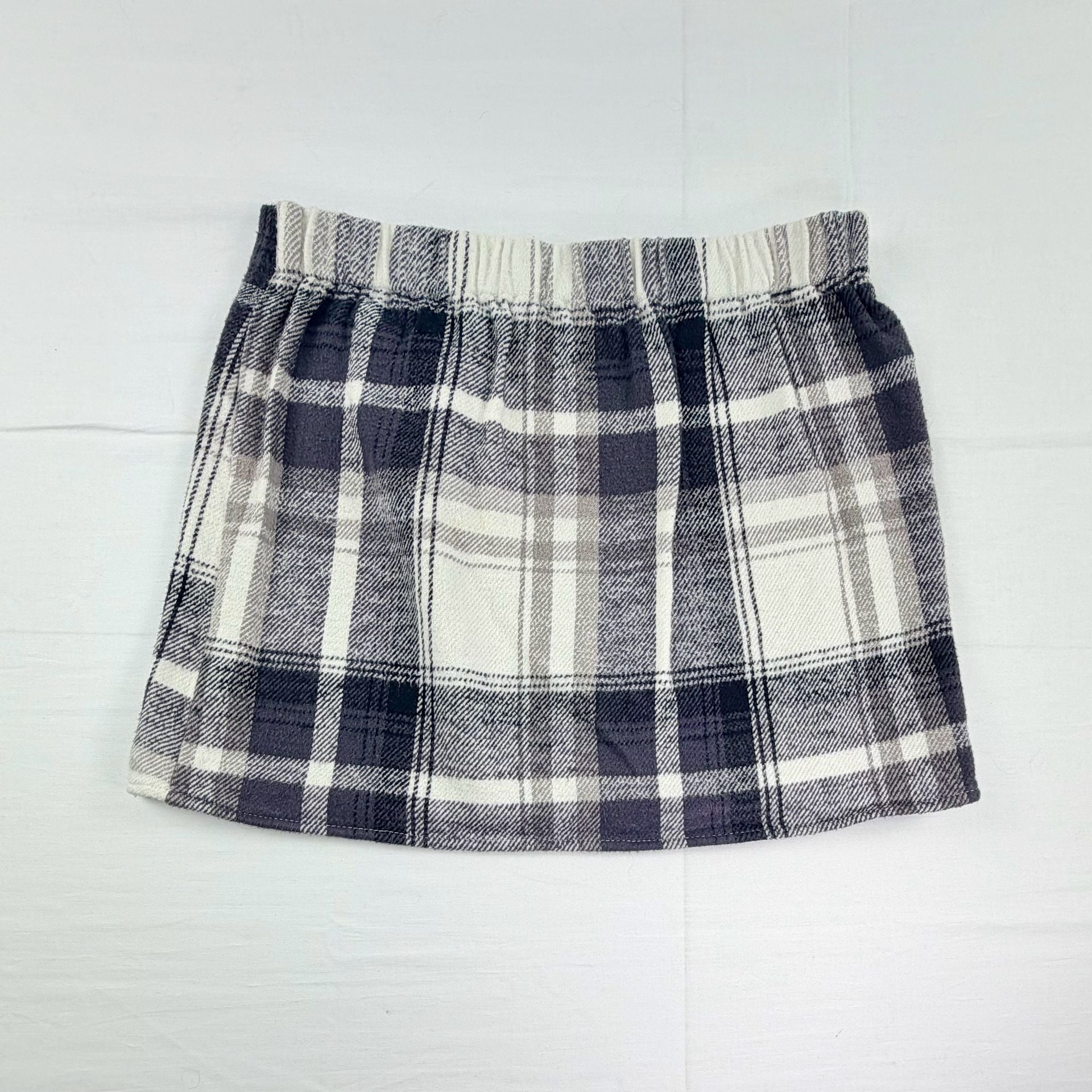 SO Women’s Plaid Mini Skirt Gray Black White  100% Cotton Size XL (14/16) 8