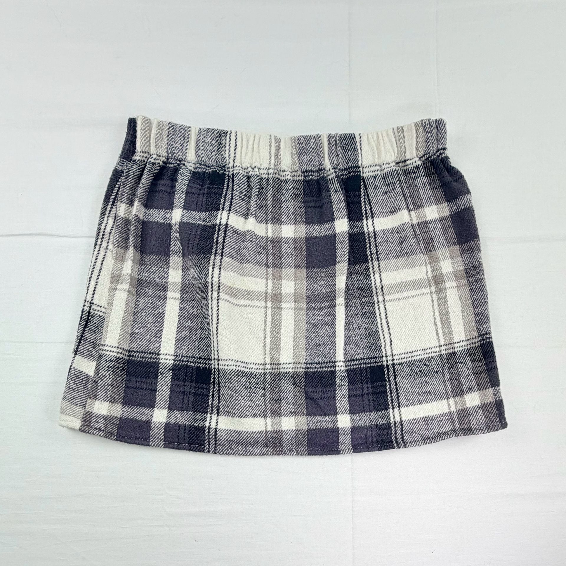 SO Women’s Plaid Mini Skirt Gray Black White  100% Cotton Size XL (14/16) 11