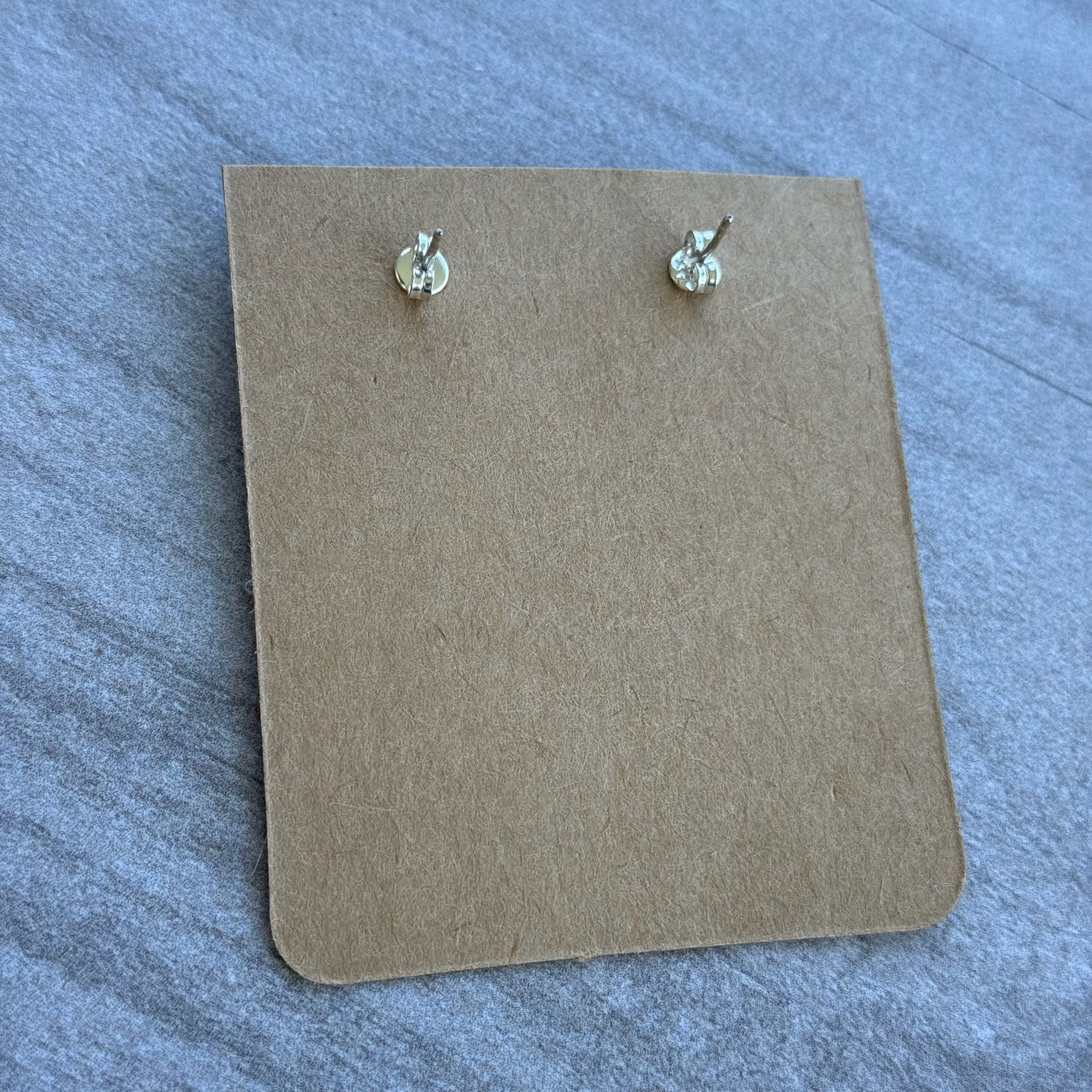Sterling Silver Turquoise Three Stone Vertical Stud Earrings 3