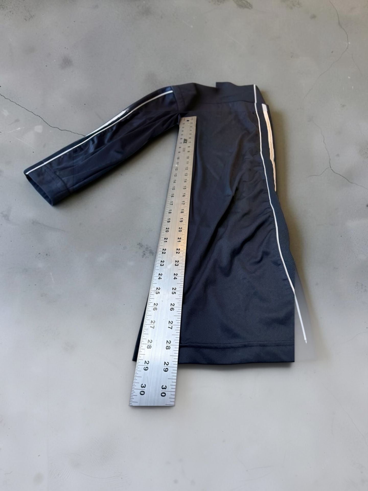 Adidas Track Pants Size M Navy Blue 3 Stripe 8