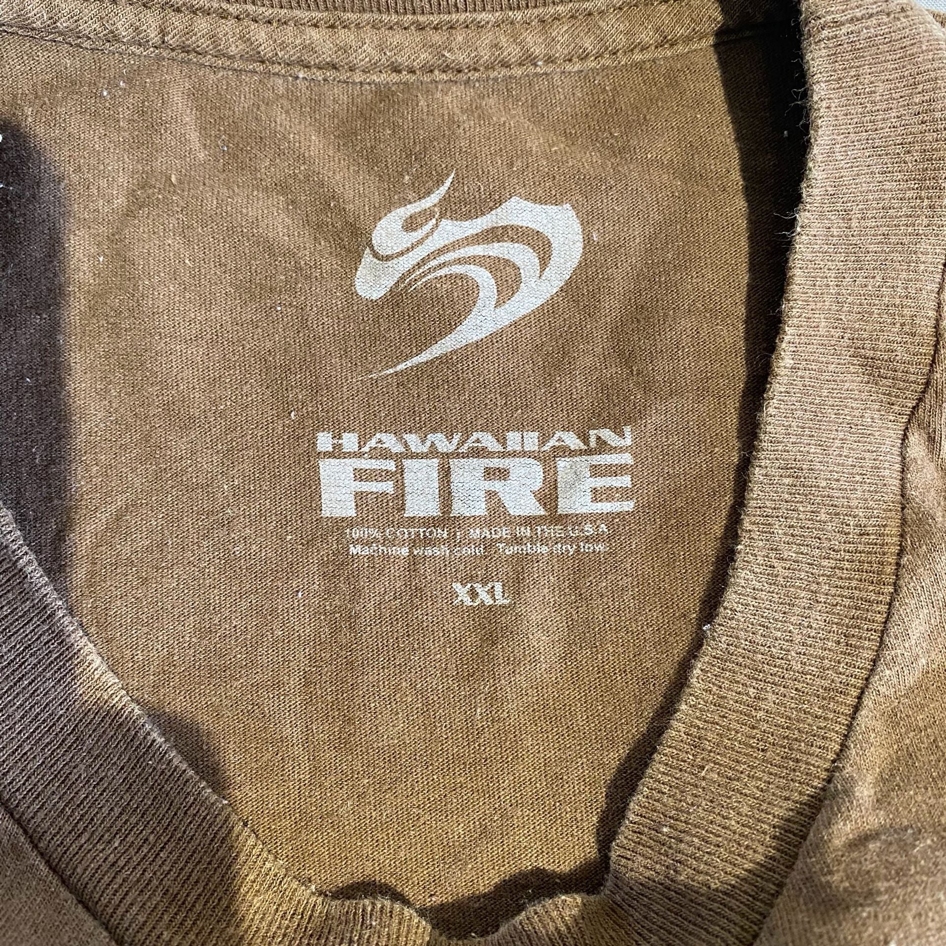 Hawaiian Fire T-Shirt Size XXL Brown Hawaii Tribal Graphic 4
