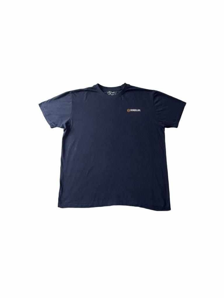 Magellan Outdoors Graphic T-Shirt Size XL Navy Blue Car Canoe 3