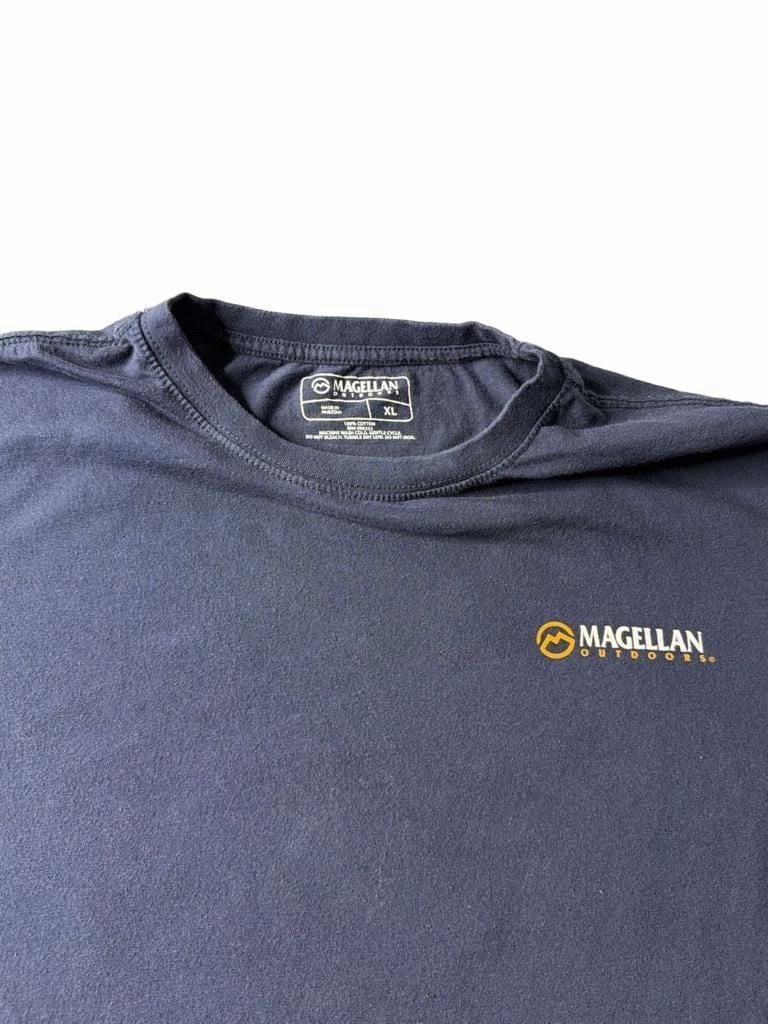 Magellan Outdoors Graphic T-Shirt Size XL Navy Blue Car Canoe 5