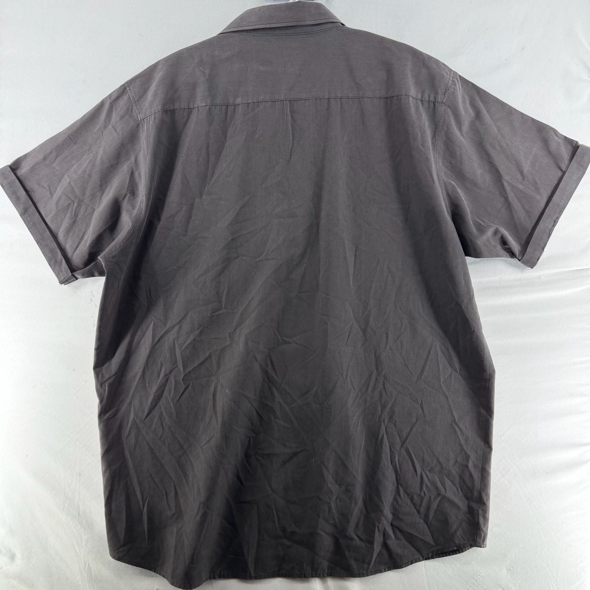 1666 Junction West Short Sleeve Button Up Shirt XXL Charcoal 3
