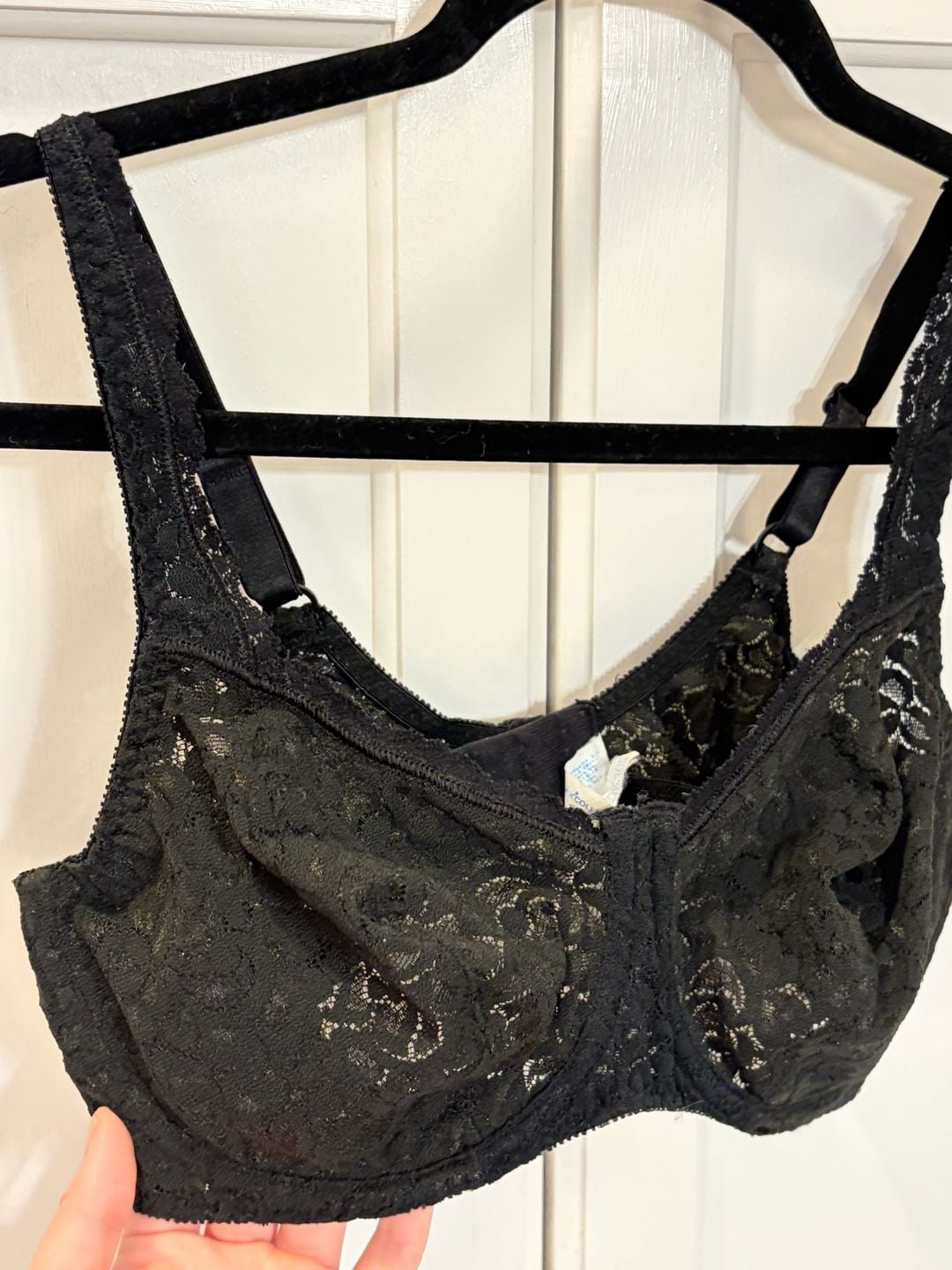 Vintage Playtex Collection Black Lace Bra 38C Style 4239 Underwire Lingerie Sexy 7