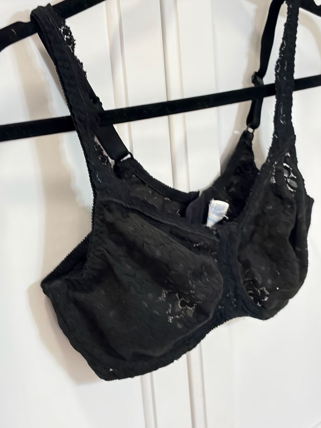 Vintage Playtex Collection Black Lace Bra 38C Style 4239 Underwire Lingerie Sexy 8