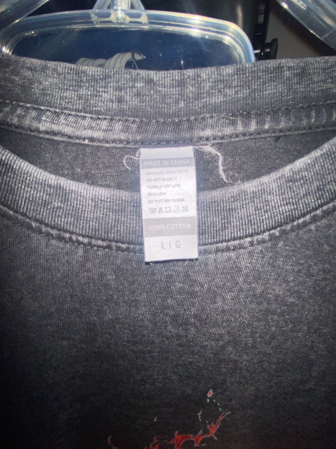 Ananke Flame Rose Graphic T-Shirt Size L Vintage Acid Washed Gray 3