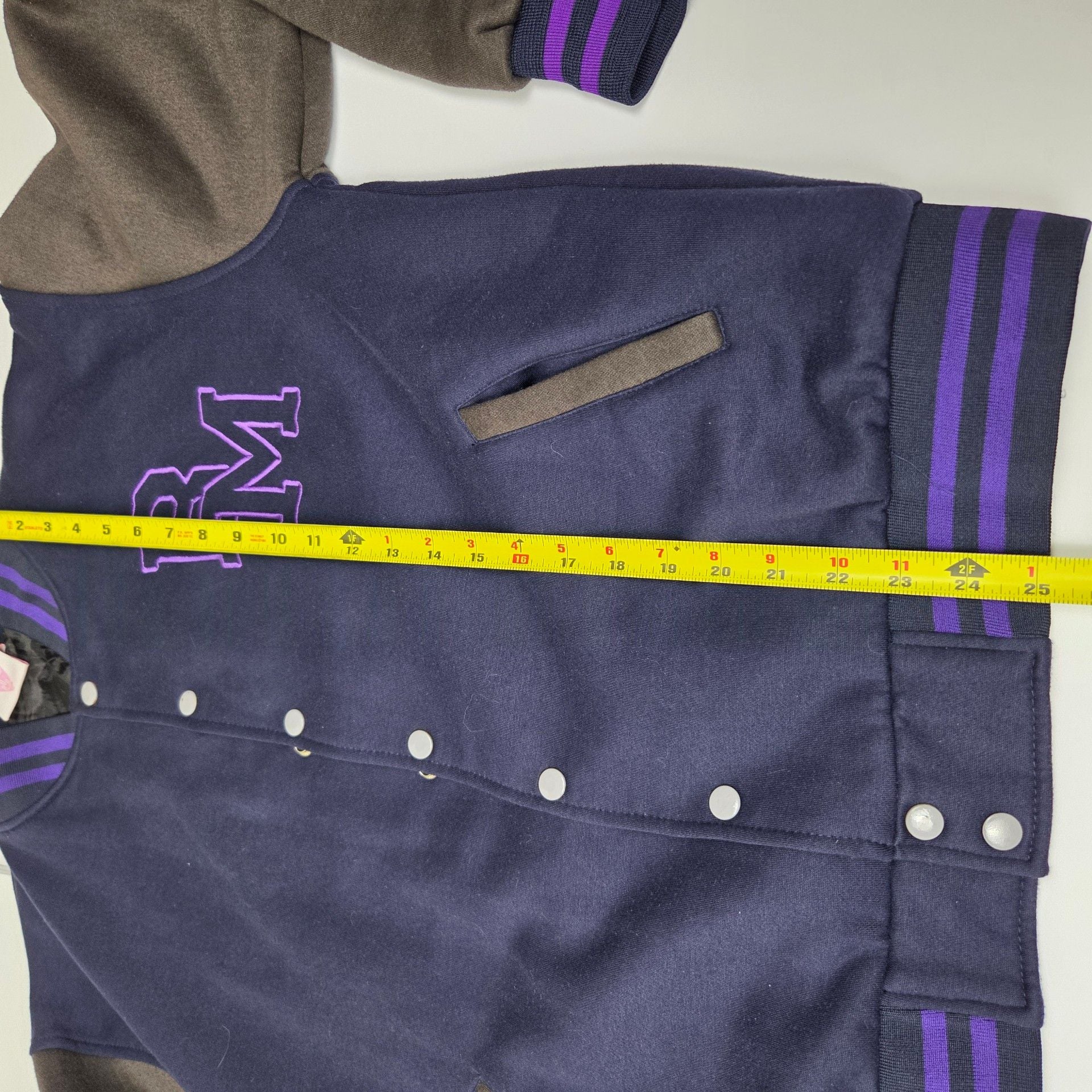 TKS Stop Blade of Marmora Varsity Jacket Size L Purple Navy 7