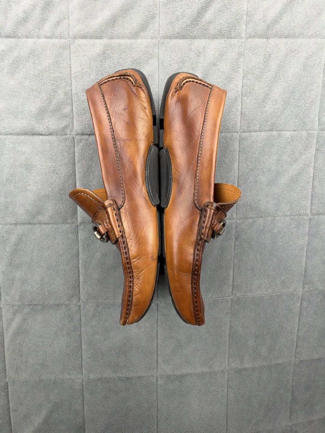 Magnanni Leather Bit Driving Loafers Brown Cognac 2