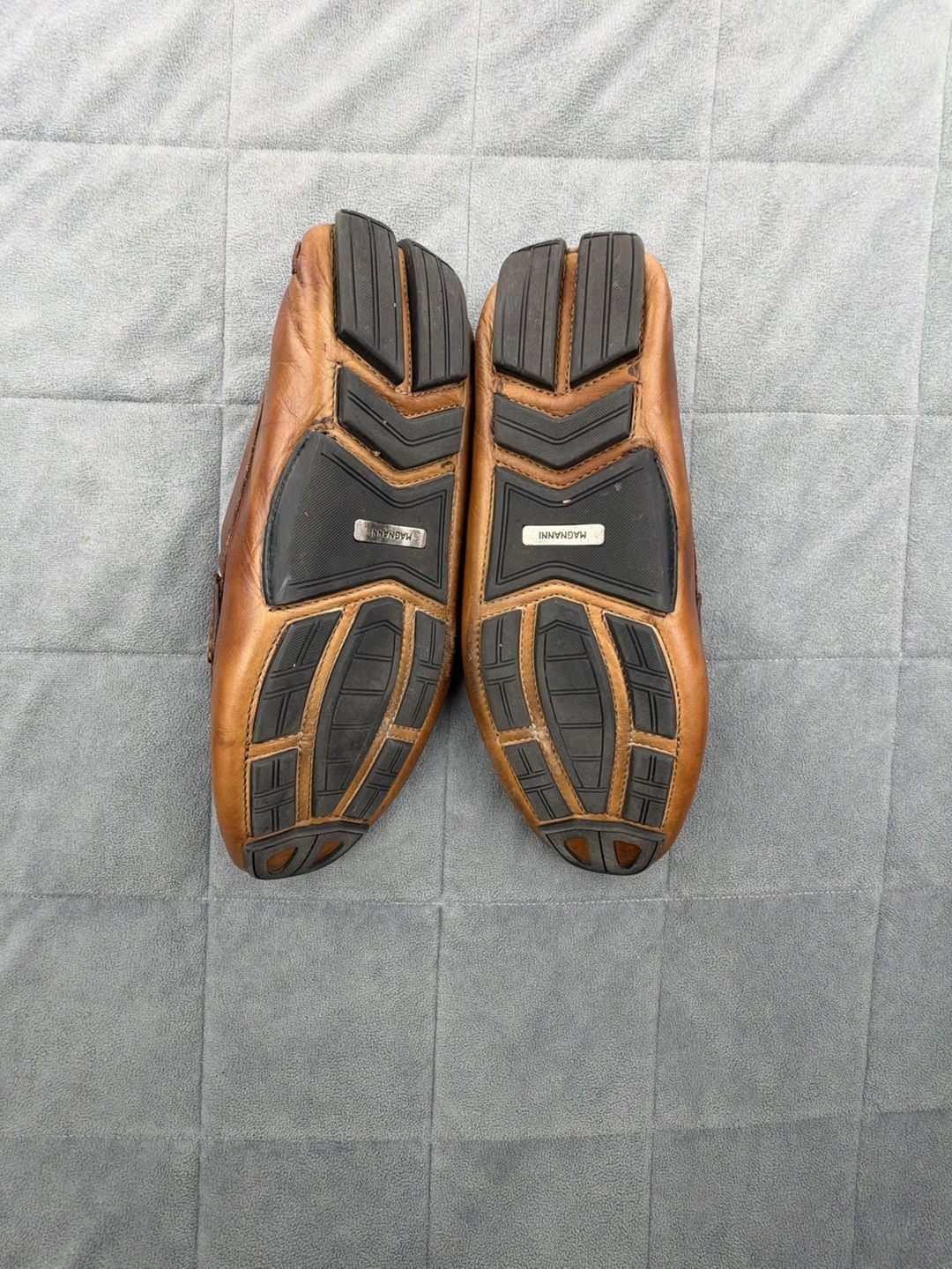 Magnanni Leather Bit Driving Loafers Brown Cognac 7