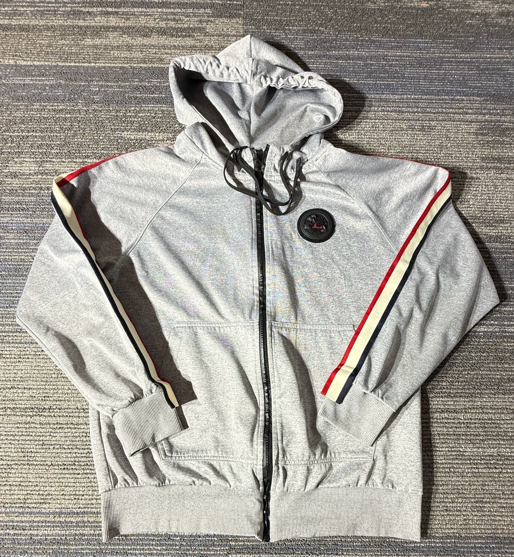 HT 16 Hoodie Size L Gray Full Zip Track Jacket 2
