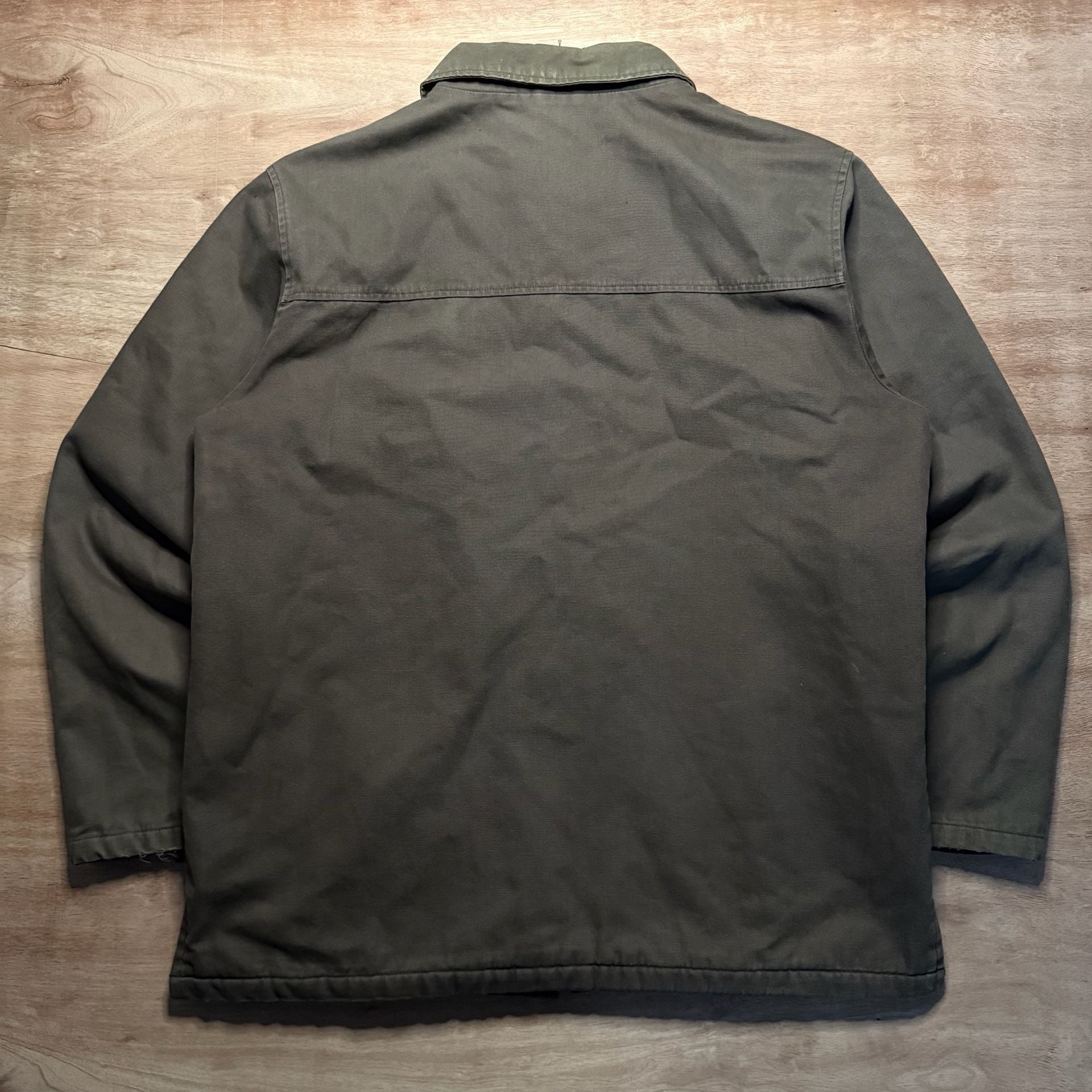 Eddie Bauer Men’s XL Tall Olive Heritage Fleece Lined Canvas Work Jacket 6