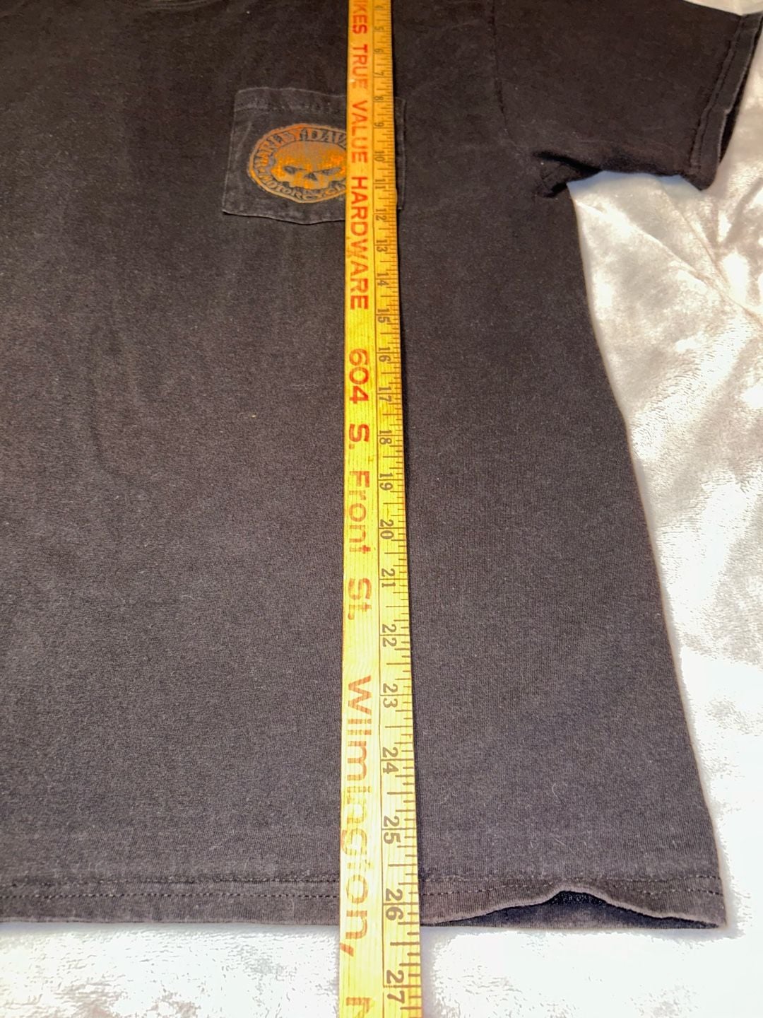 Harley Davidson Woodstock Illinois Pocket T-Shirt Size Large Black 7