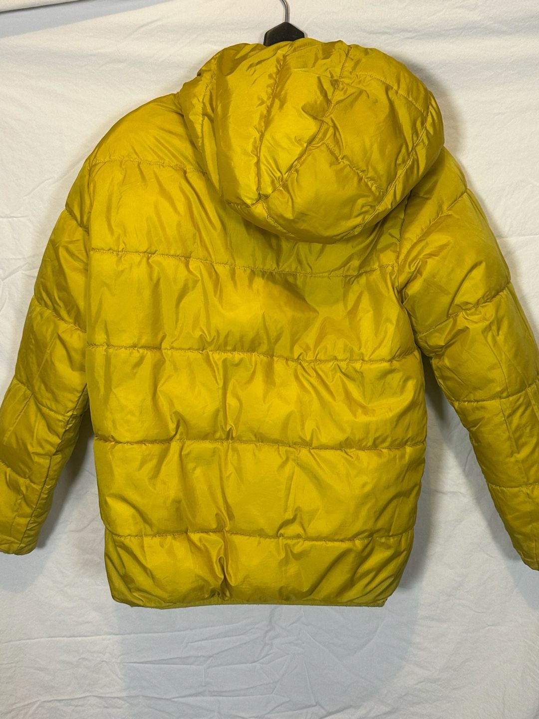 Hanna Andersson Reversible Puffer Jacket Size 12 Space Print Yellow 5