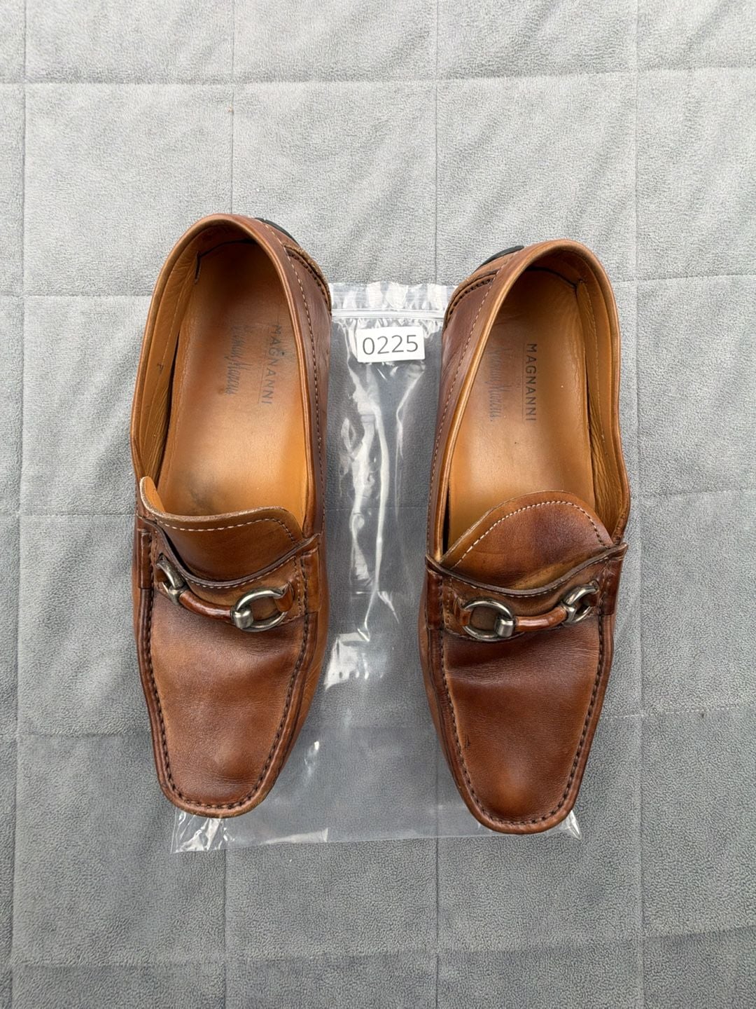 Magnanni Leather Bit Driving Loafers Brown Cognac 11