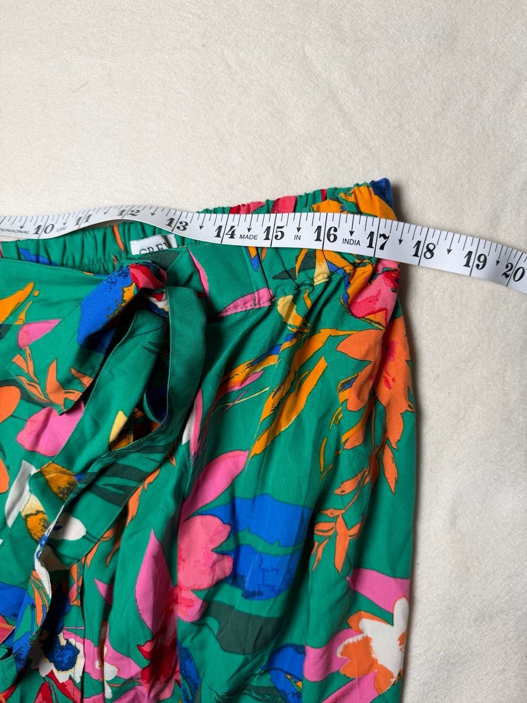J. Crew Printed Faux Wrap Midi Skirt Size XL Bright Clover 6