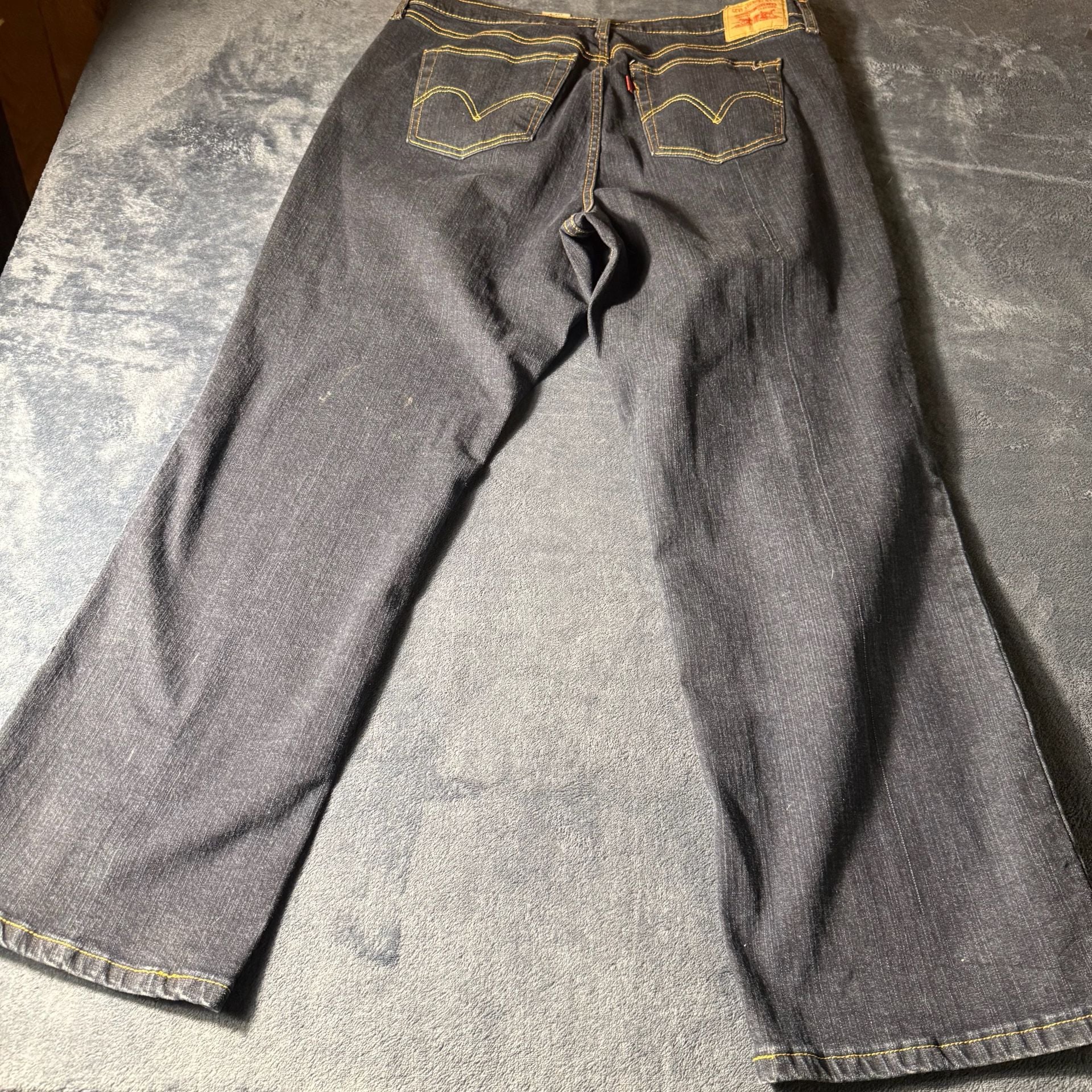 Levi's 550 Relaxed Boot Cut Jeans Size 22W Dark Wash 4