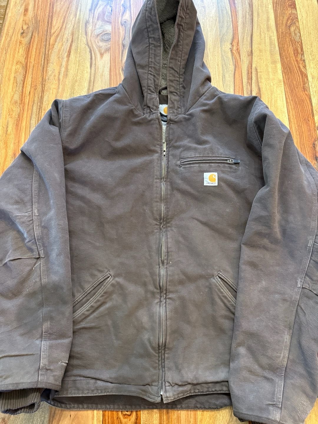 Carhartt Washed Duck Sierra Jacket Size 2XL Tall Dark Brown 2