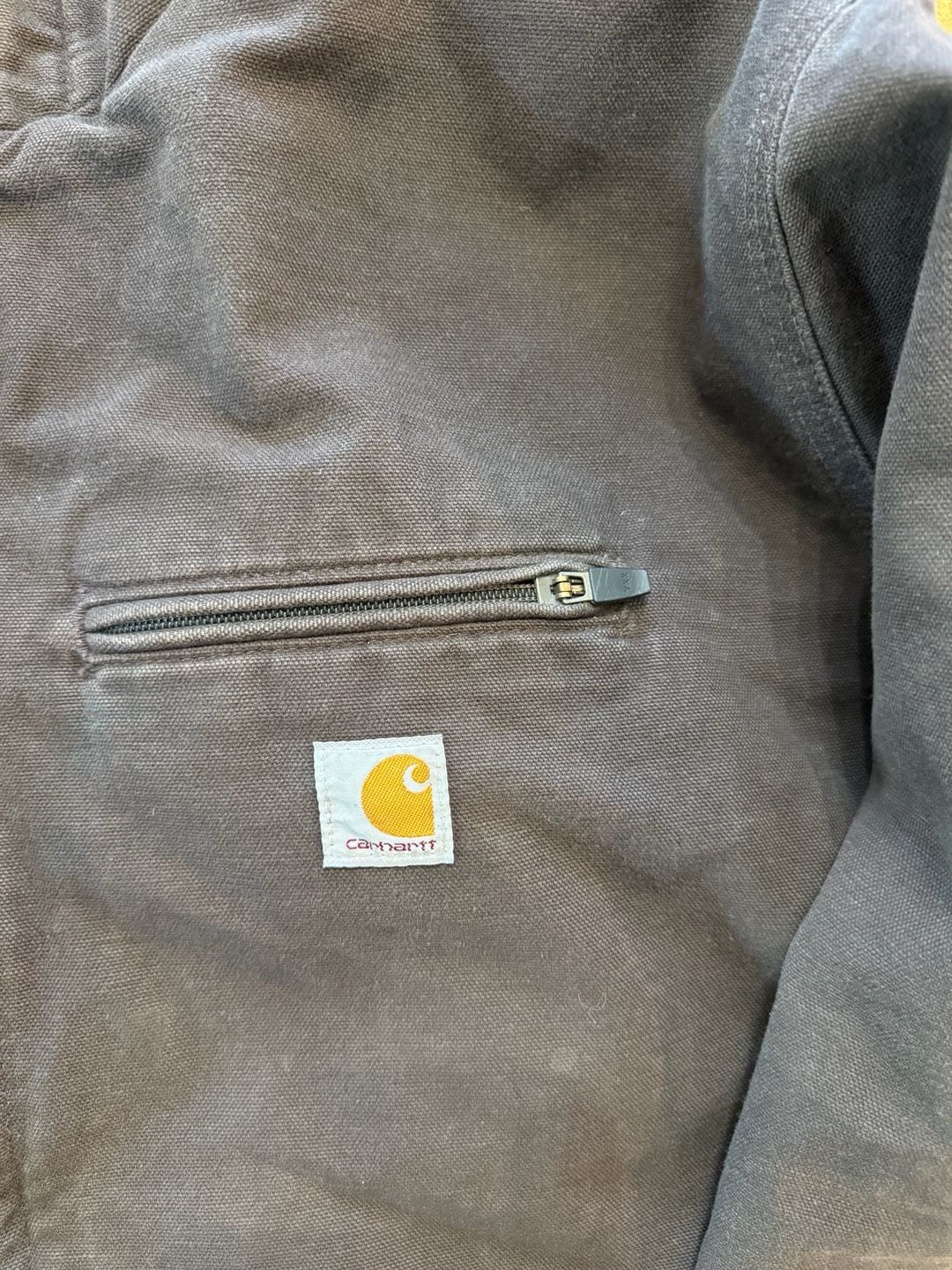 Carhartt Washed Duck Sierra Jacket Size 2XL Tall Dark Brown 4