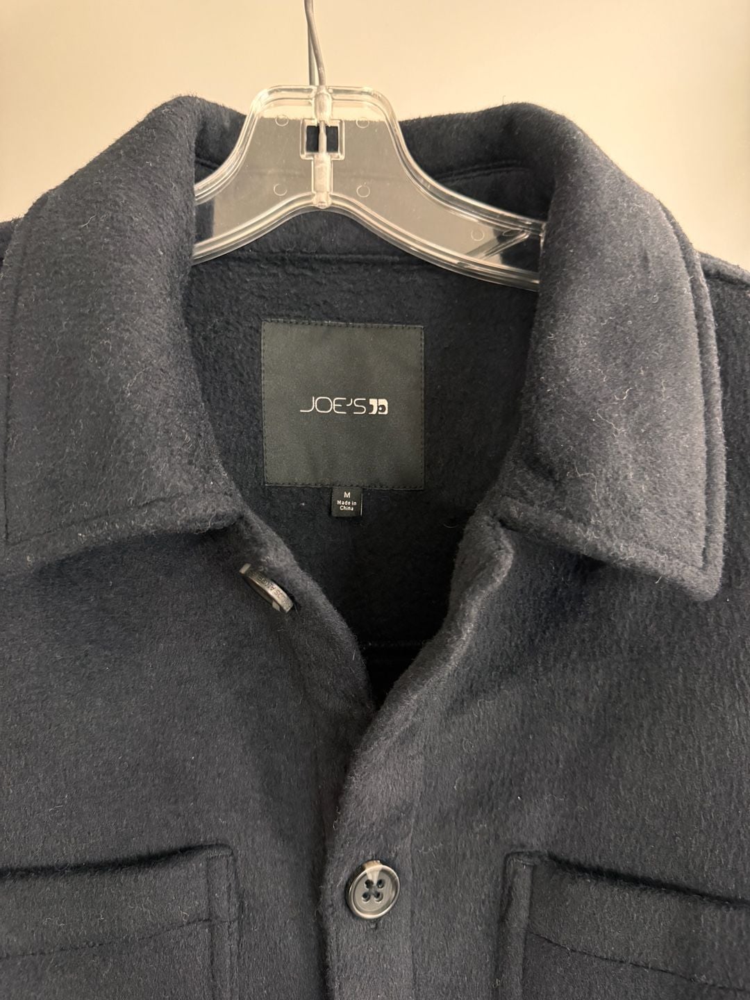 Joe's Jeans Overshirt Size M True Navy Wool-Blend Button-Up 7