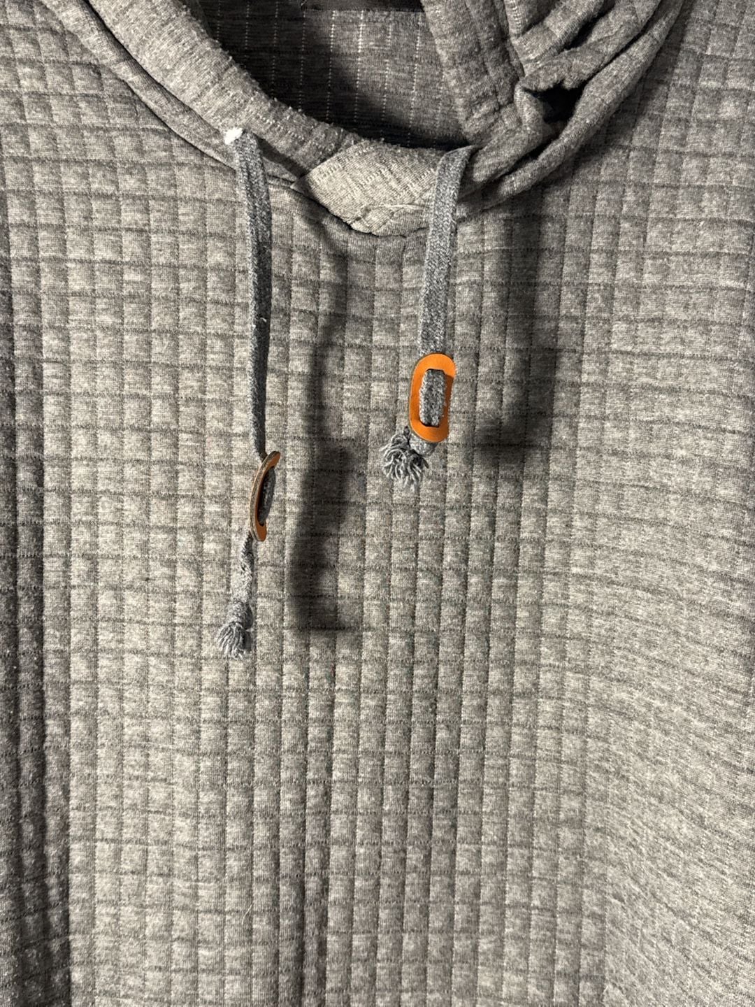 Slim Horse Quilted Hoodie Size 4XL Gray Pullover Sweatshirt 3