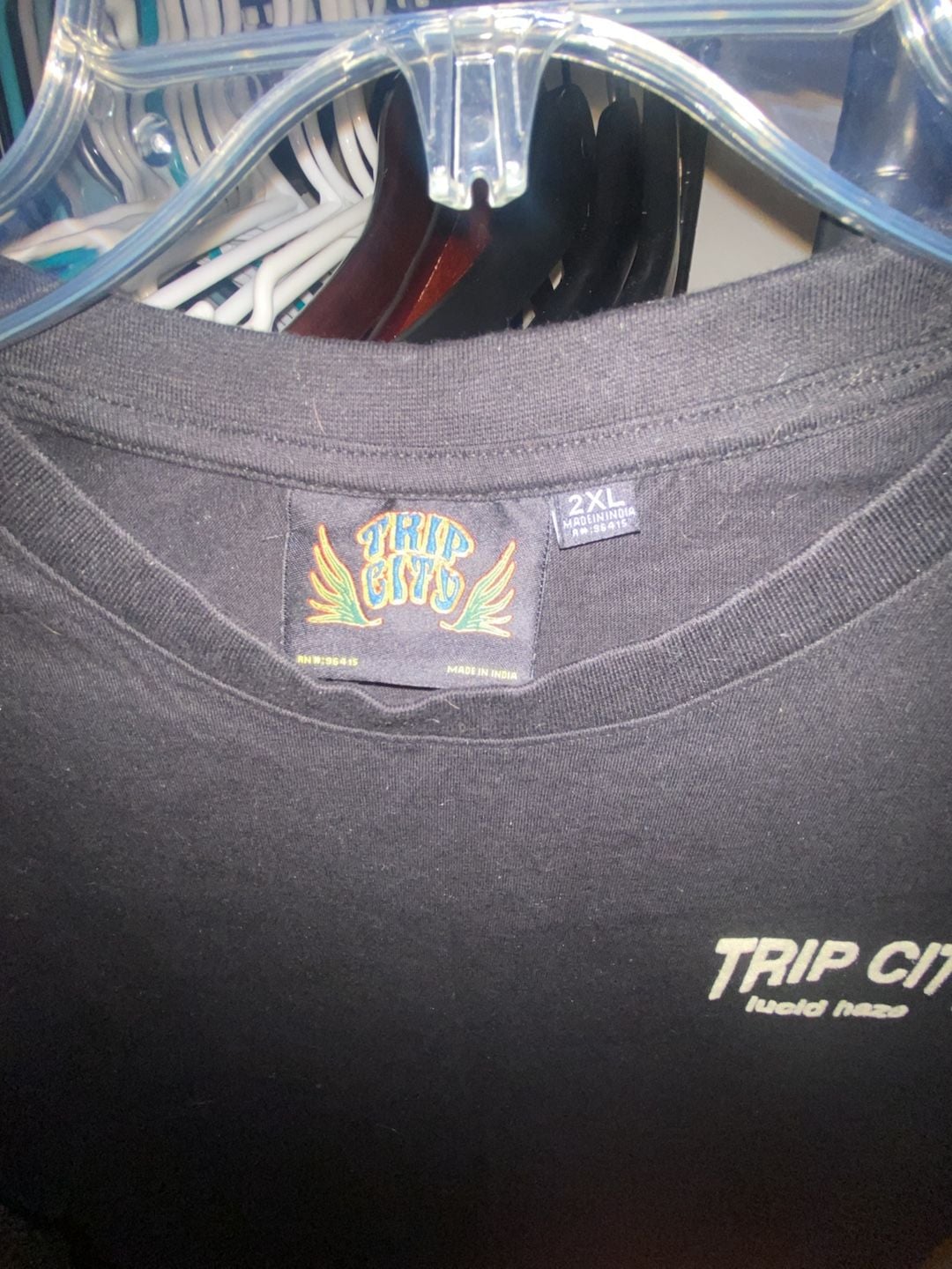 Trip City Graphic T-Shirt Size 2XL Black Lucid Haze Butterfly 4
