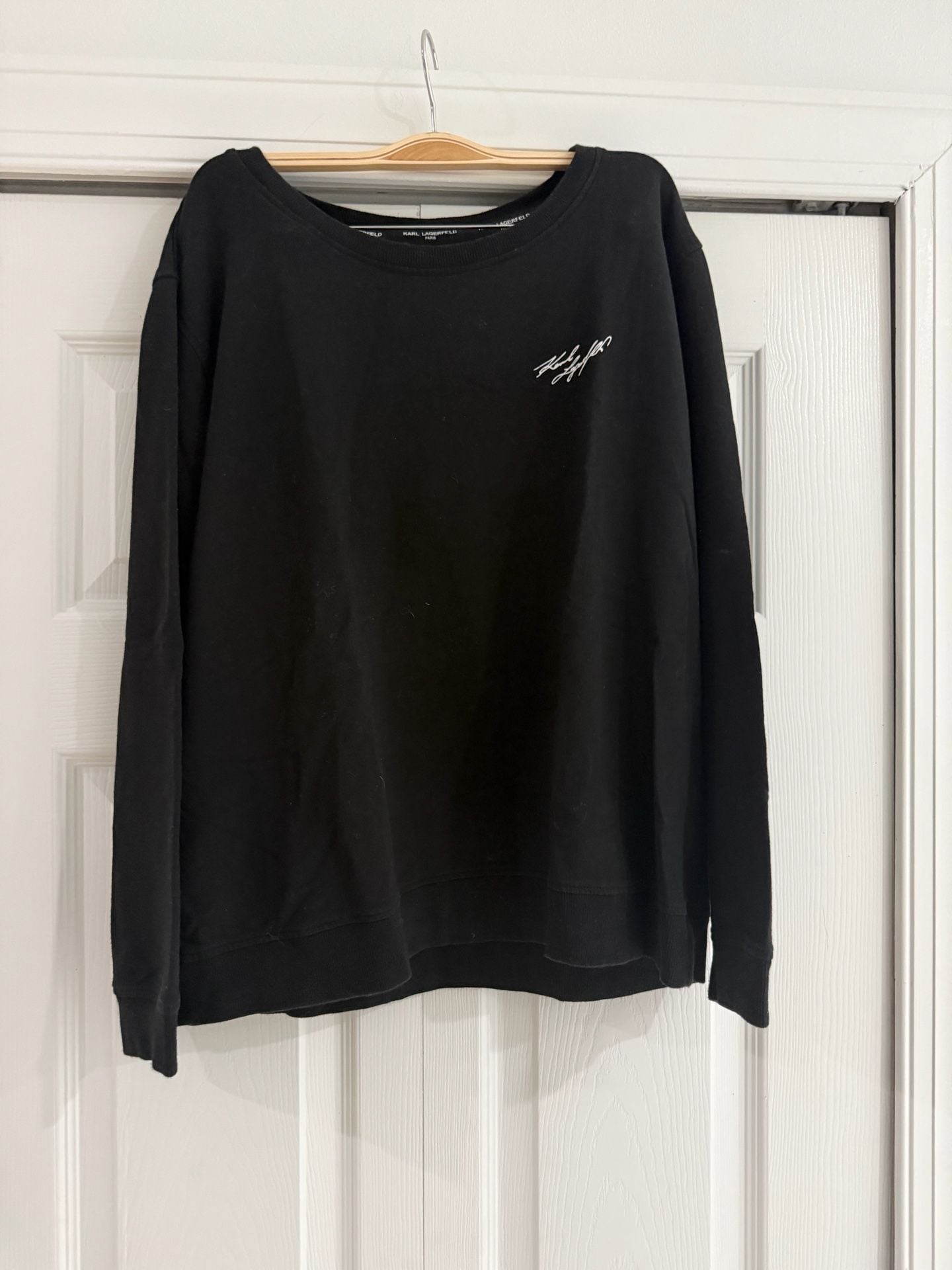 Karl Lagerfeld Paris Multi-Logo Sweatshirt Size L Black 2
