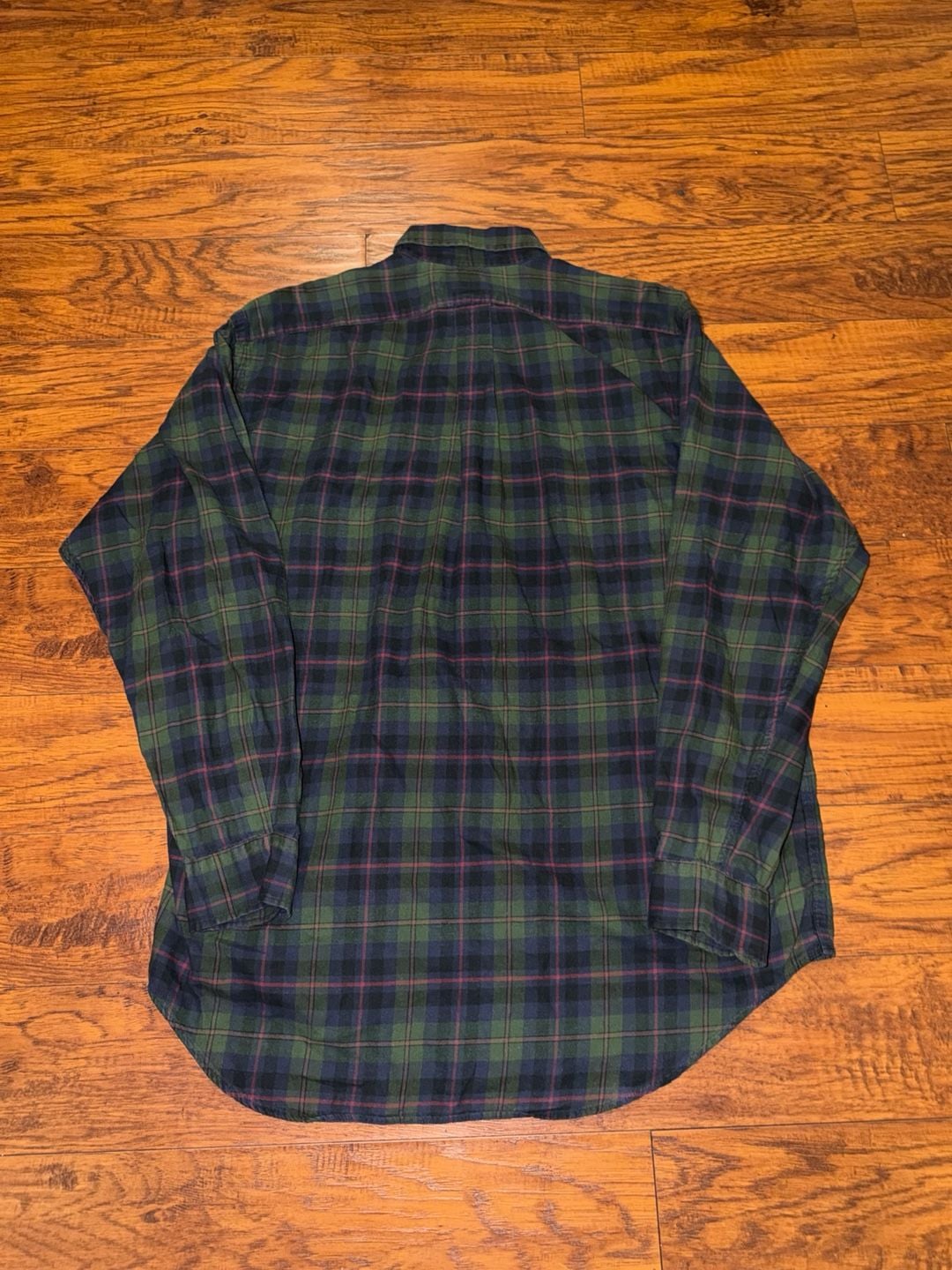 Ralph Lauren Plaid Button Down Shirt Green Blue Blackwatch 7