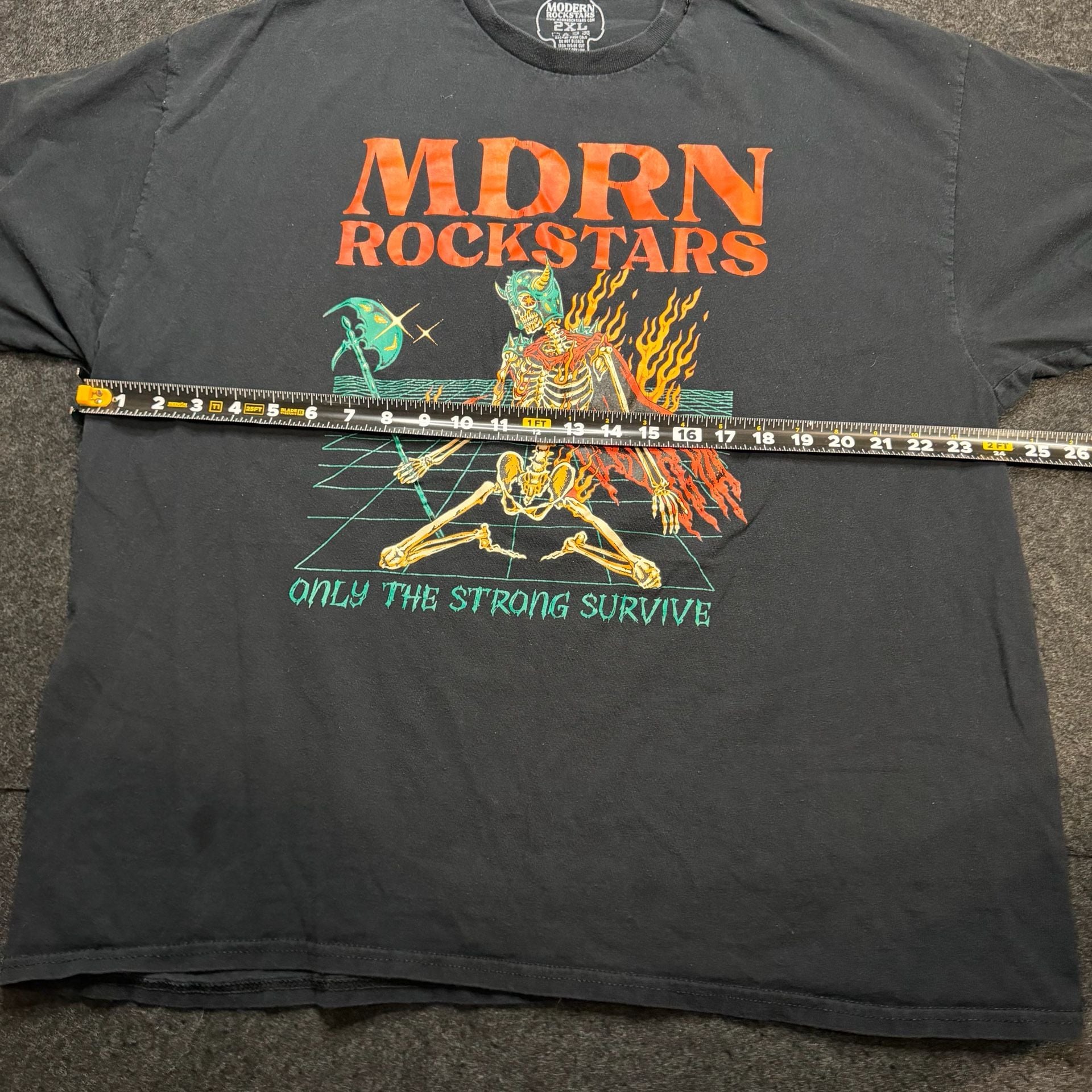 Modern Rockstars Graphic T-Shirt Size 2XL Black Skeleton 7