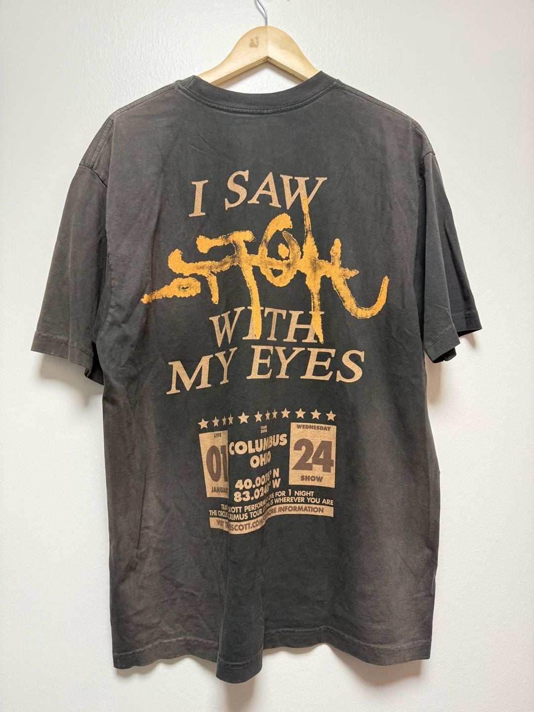 Travis Scott Utopia Tour Columbus T-Shirt Size L I Saw With My Eyes 3
