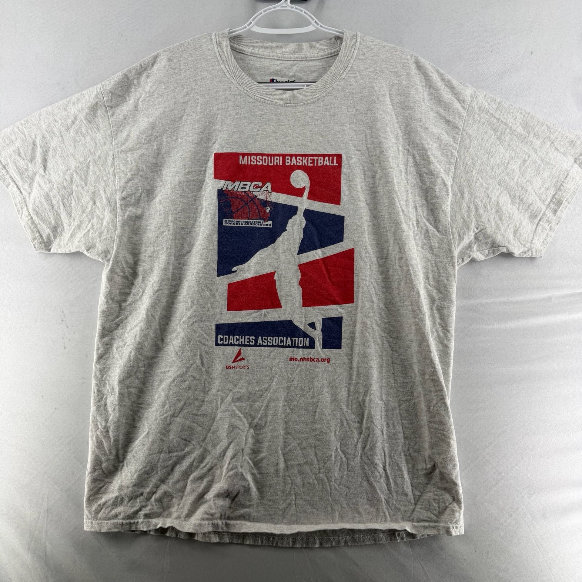 1669 Champion Missouri Basketball Coaches Association Size XL T-Shirt 2