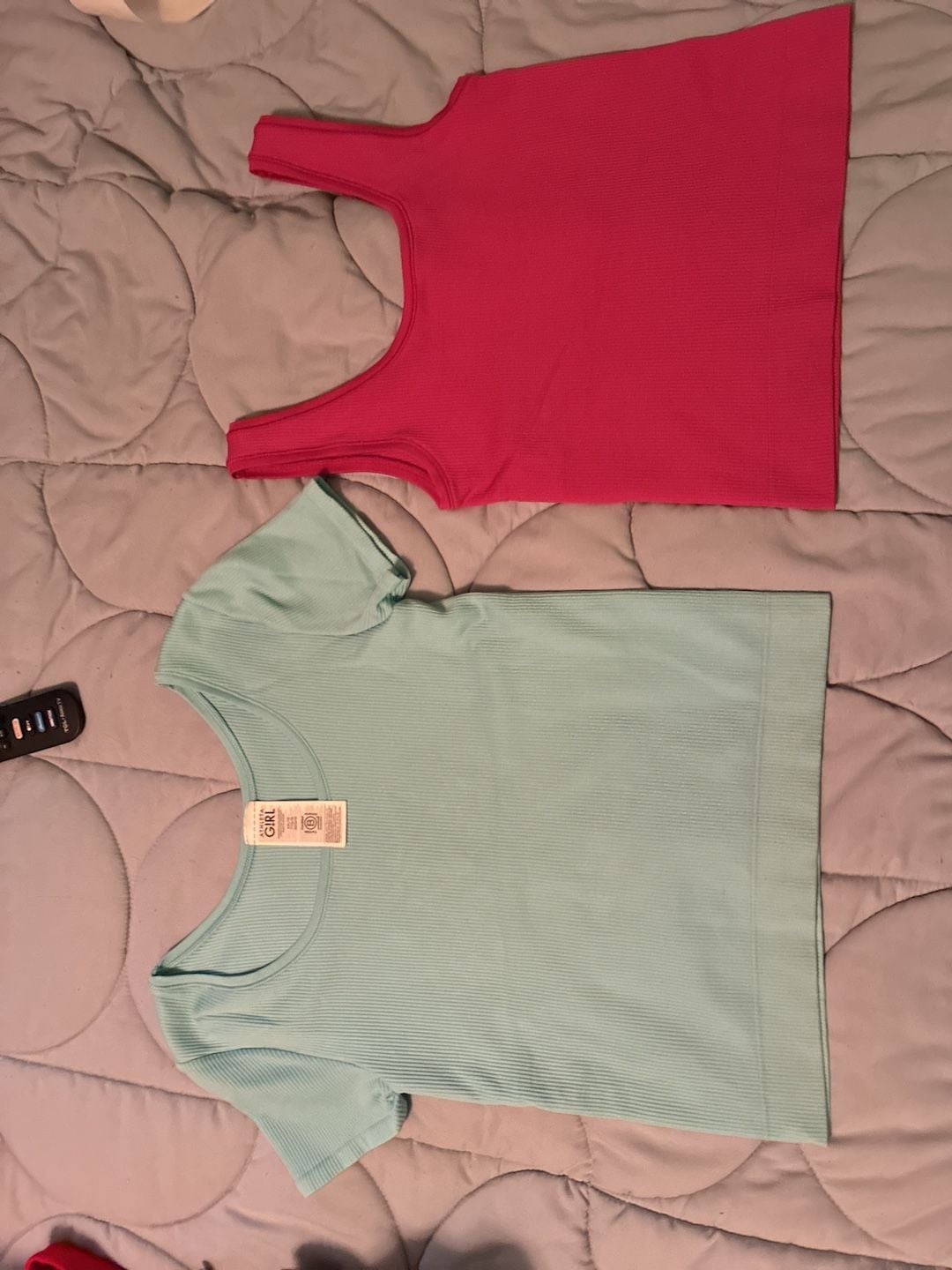 Athleta Girl Seamless Top Size XXL/16 Blue & Pink 2-Pack NWOT A816 1