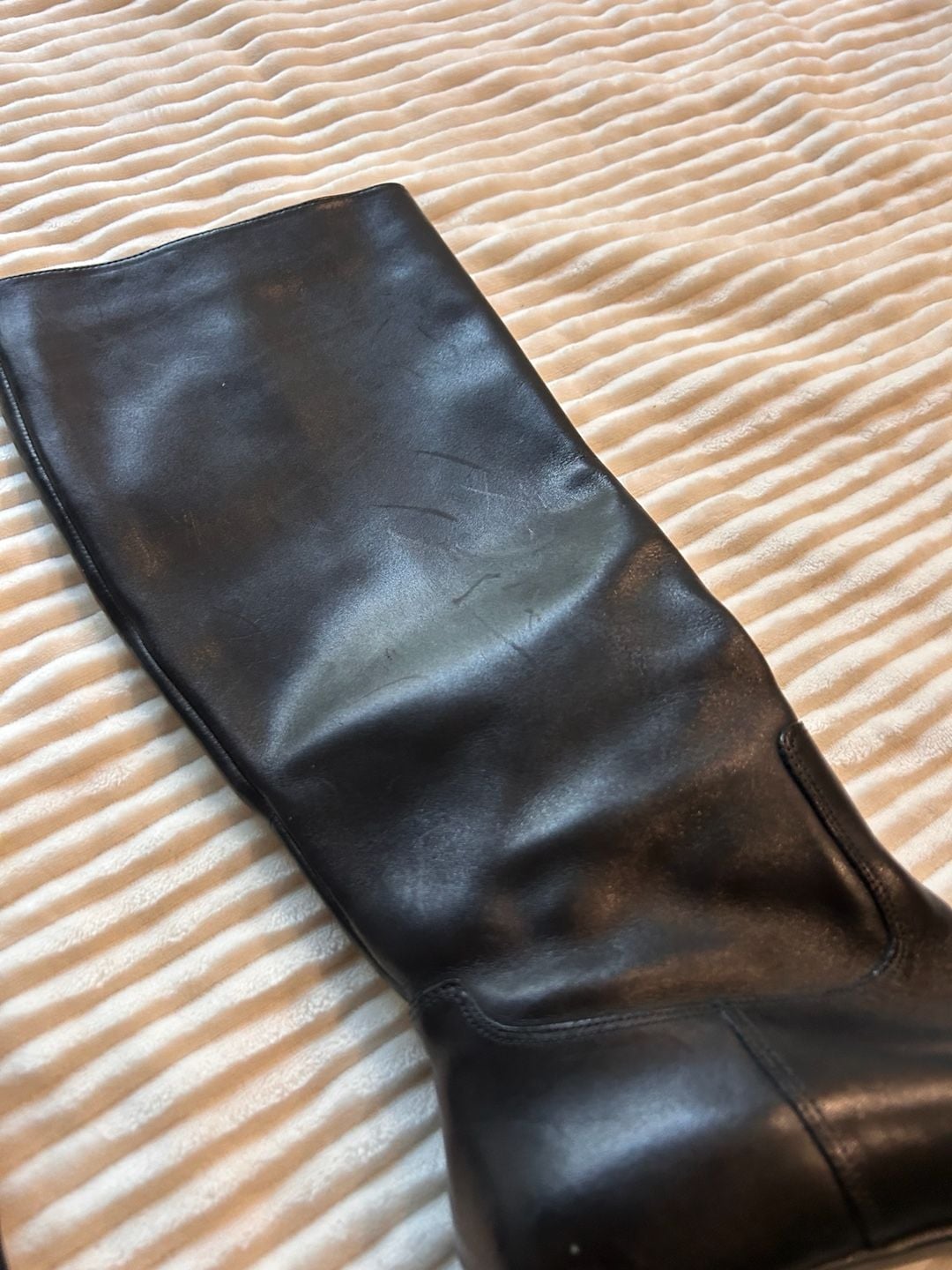 Rockport KS8580 Knee High Boots Size 8 Black Leather Heeled Riding 4