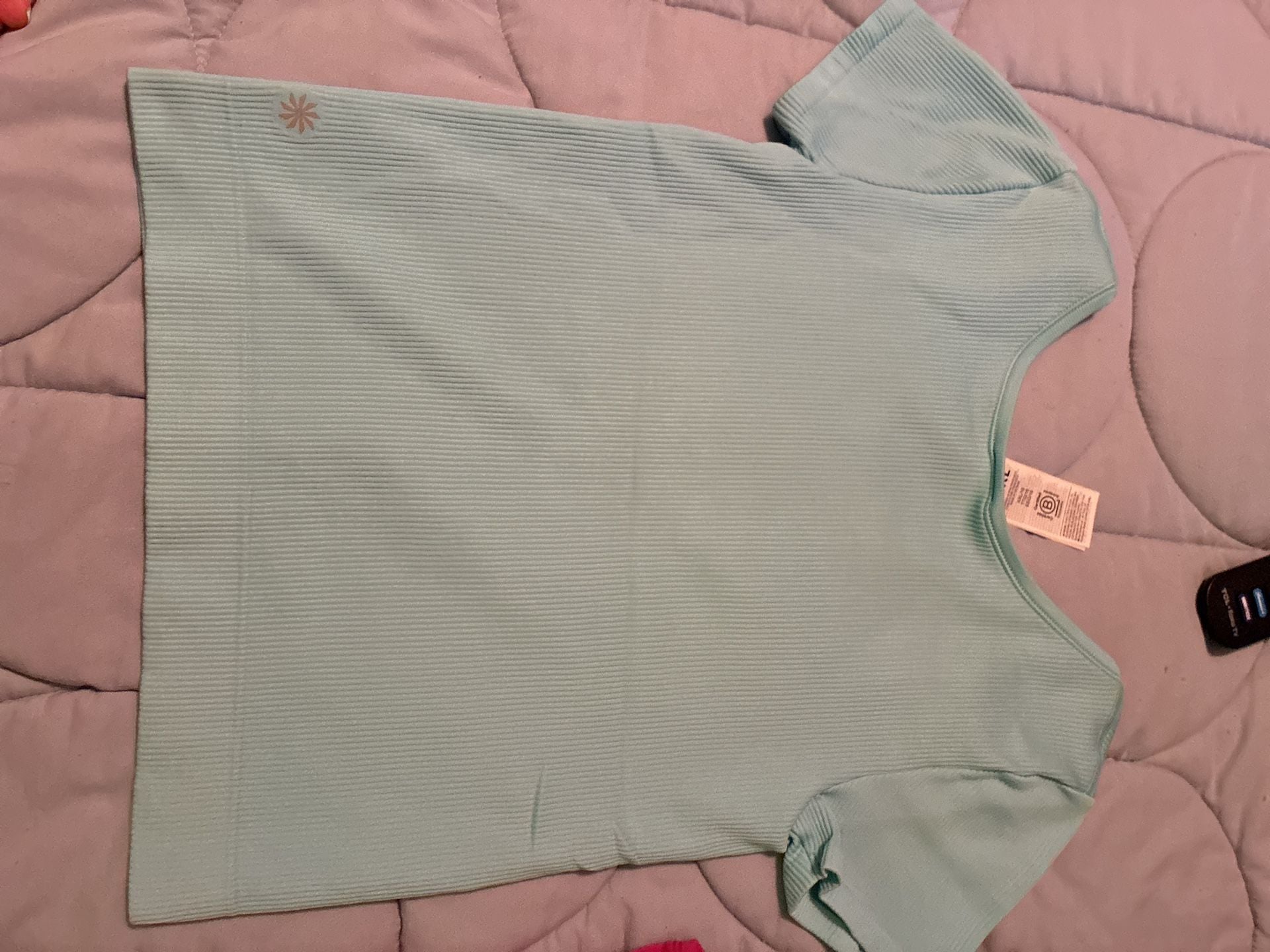 Athleta Girl Seamless Top Size XXL/16 Blue & Pink 2-Pack NWOT A816 7