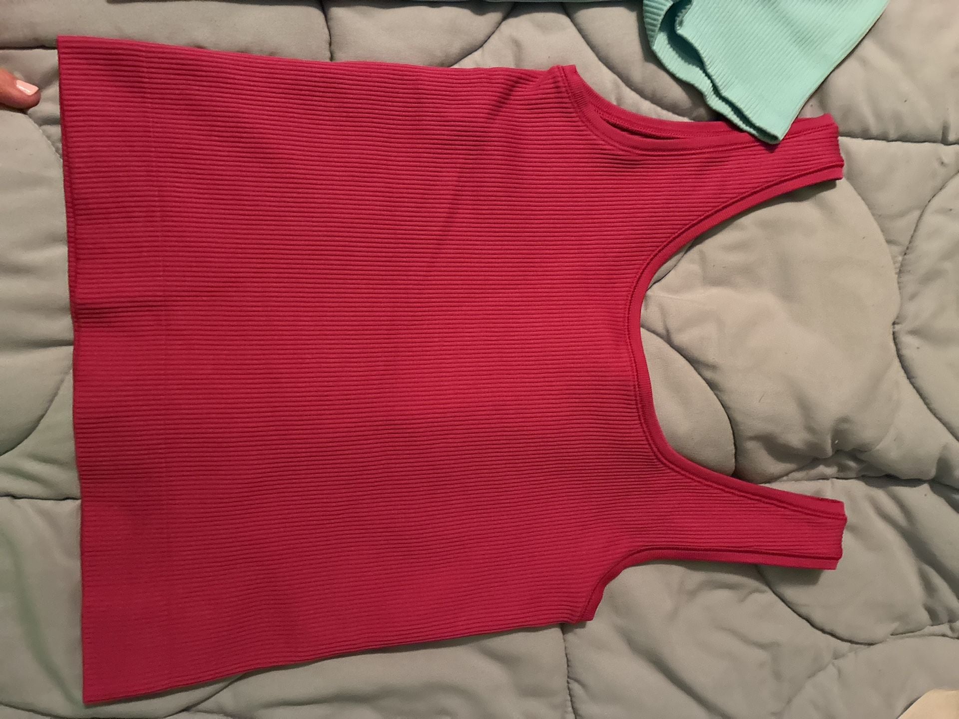 Athleta Girl Seamless Top Size XXL/16 Blue & Pink 2-Pack NWOT A816 8