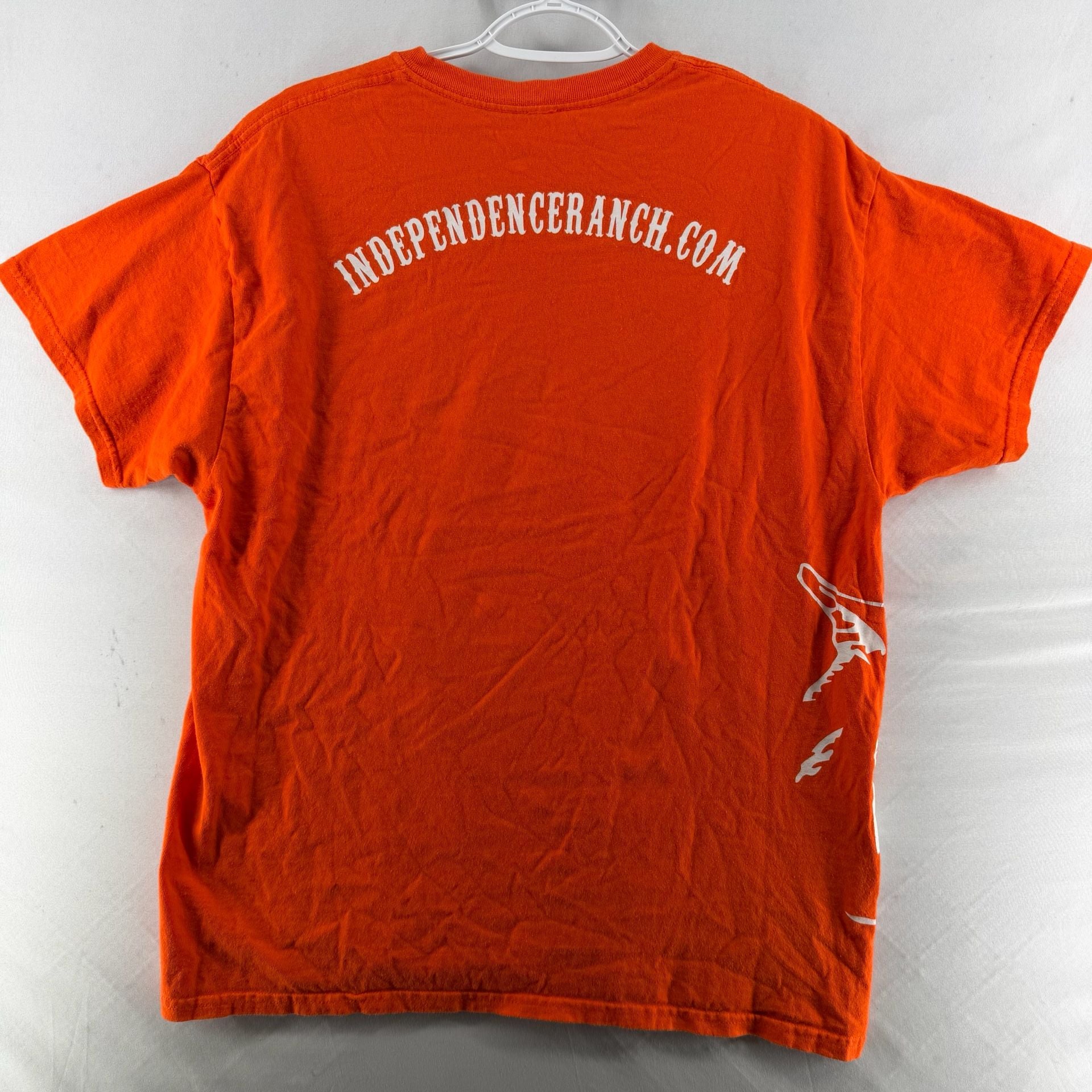1670 Independence Ranch T-Shirt Orange Hog Hunting Graphic Tee Large 3
