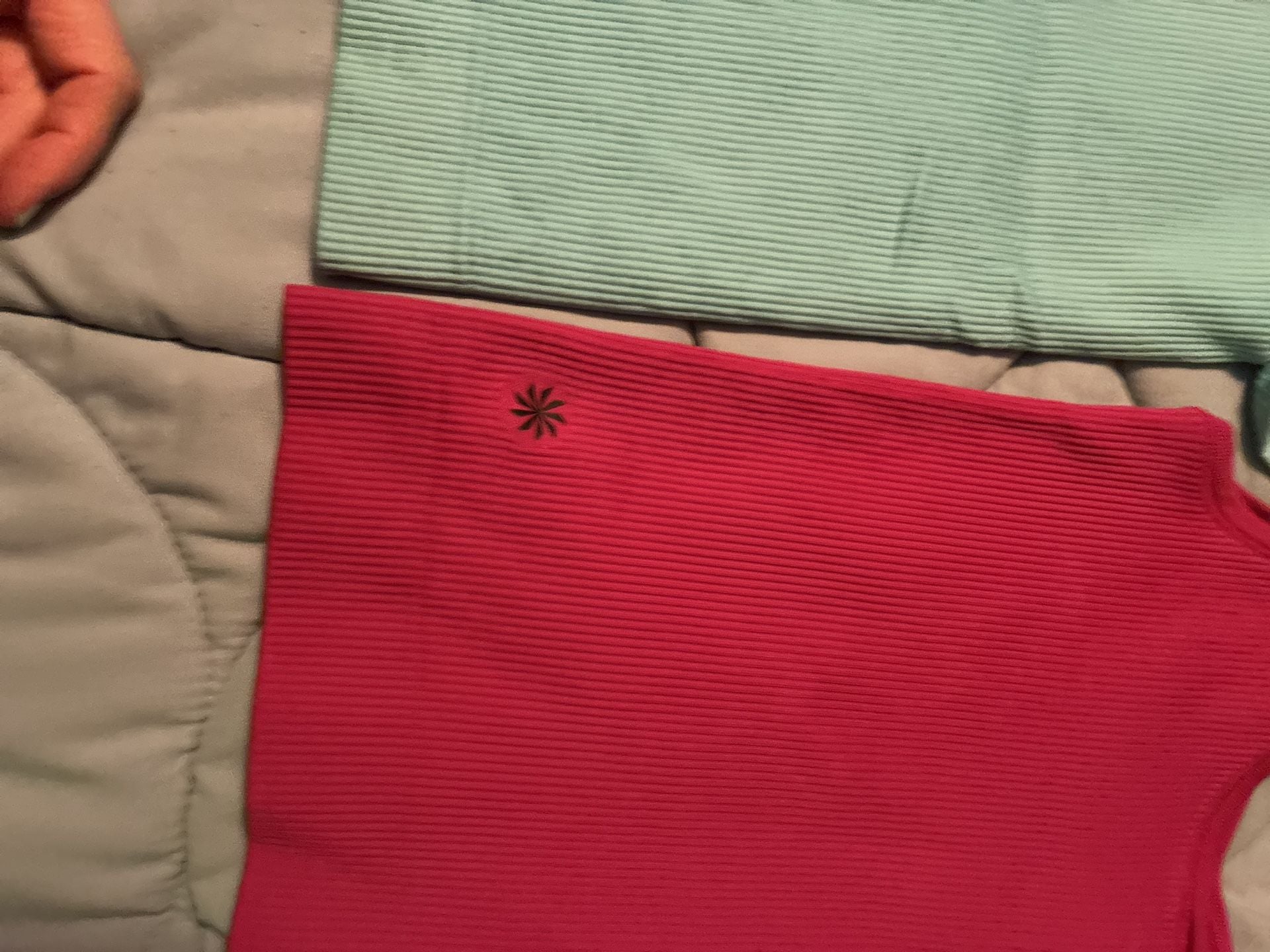Athleta Girl Seamless Top Size XXL/16 Blue & Pink 2-Pack NWOT A816 13