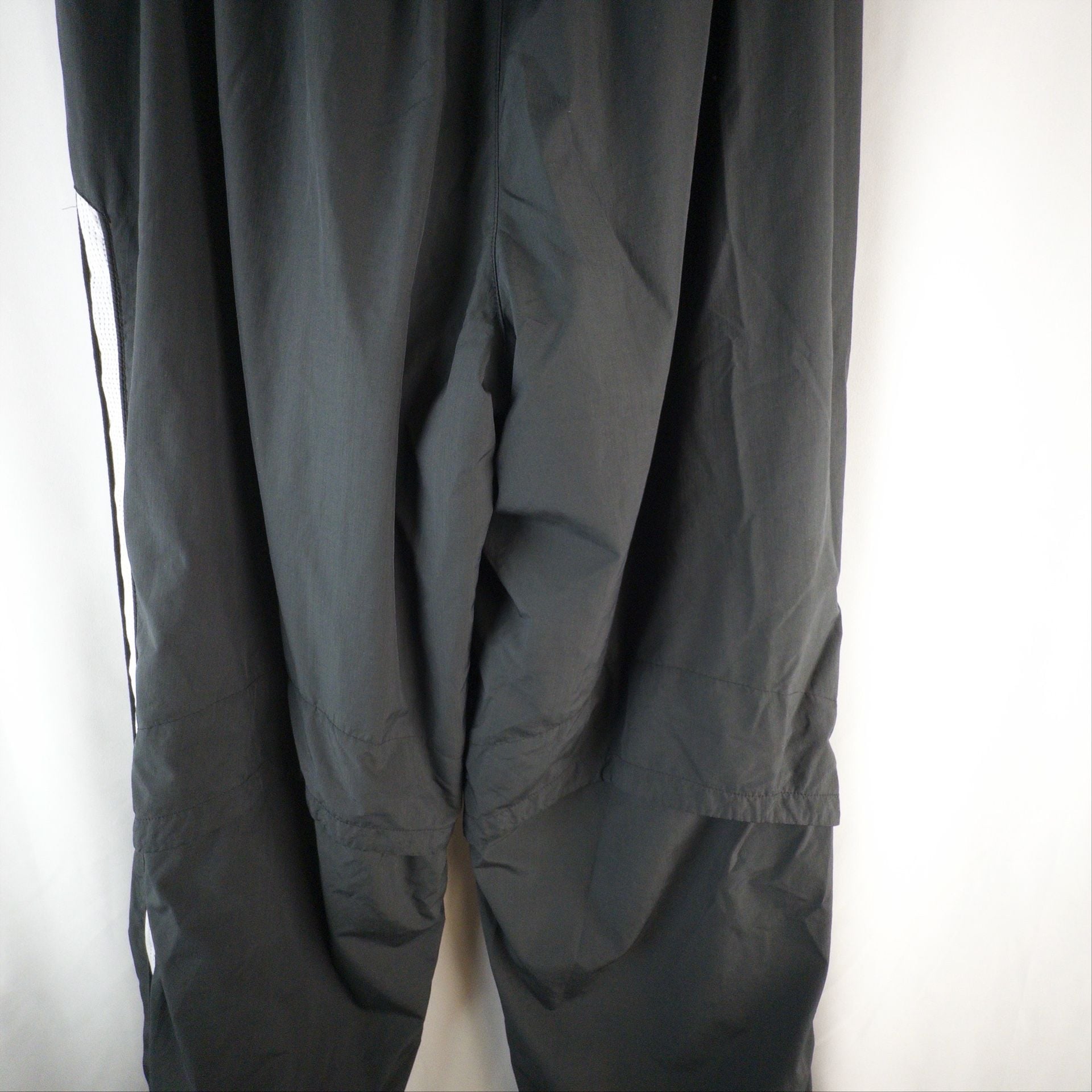 Nike Track Pants Size L Black Windbreaker Nylon Swoosh Side Stripe 6