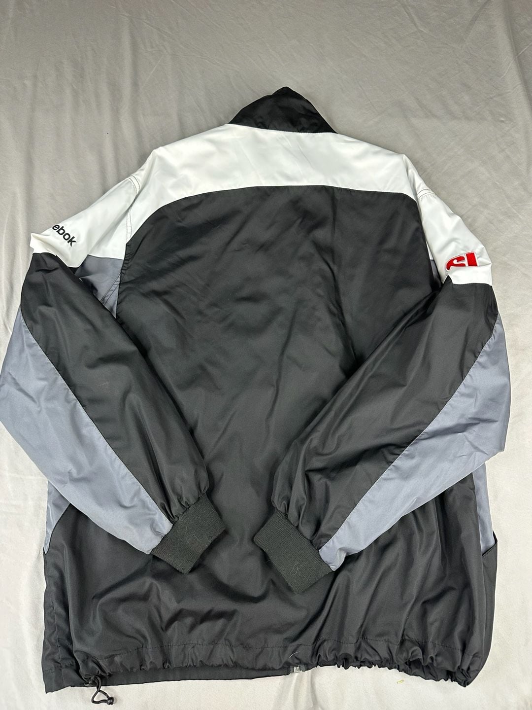 Reebok San Francisco 49ers NFL Windbreaker Jacket Size XL Black SI 10