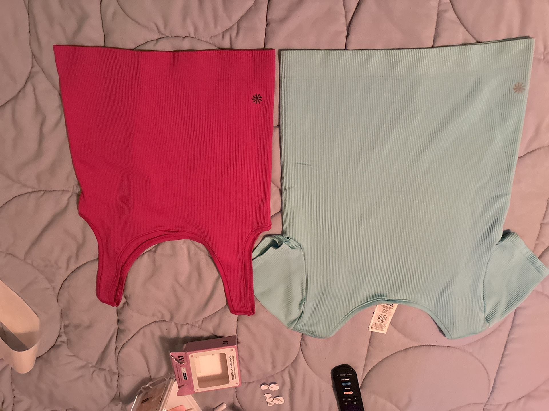 Athleta Girl Seamless Top Size XXL/16 Blue & Pink 2-Pack NWOT A816 14