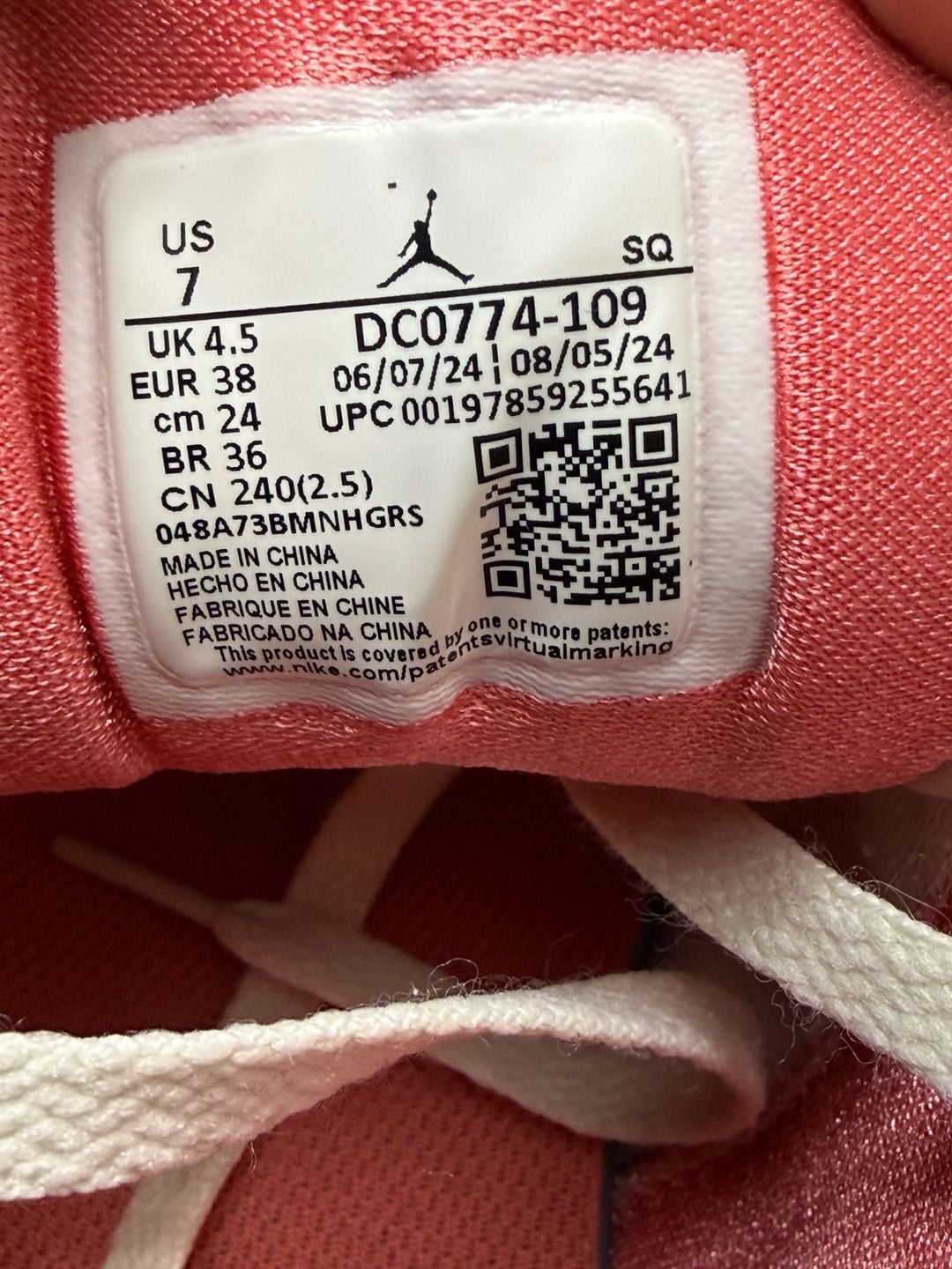 7W Nike Air Jordan 1 Low Salt Guava Ice 8
