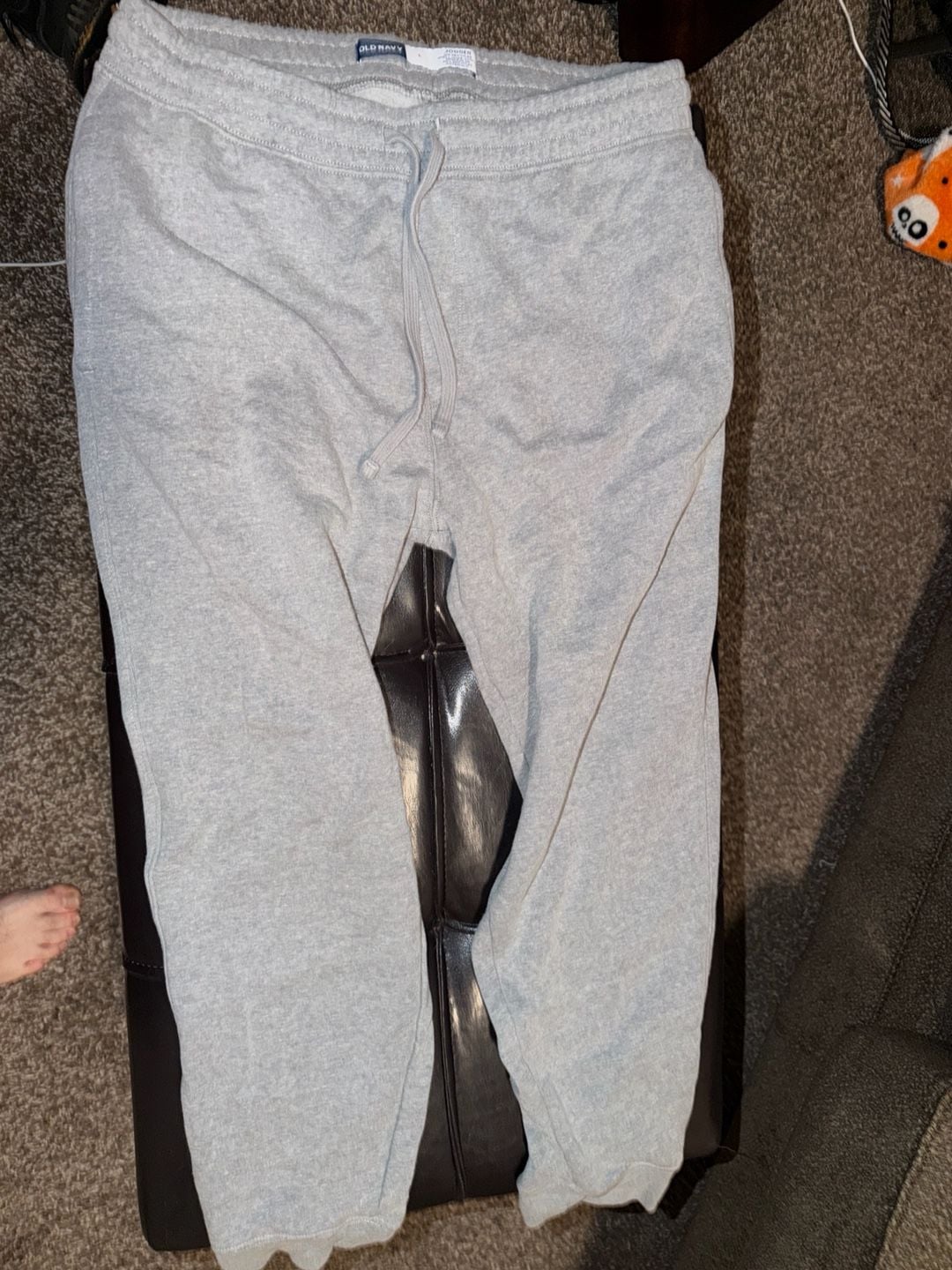 Old Navy Jogger Sweatpants Size L Gray Drawstring Fleece Lounge 4