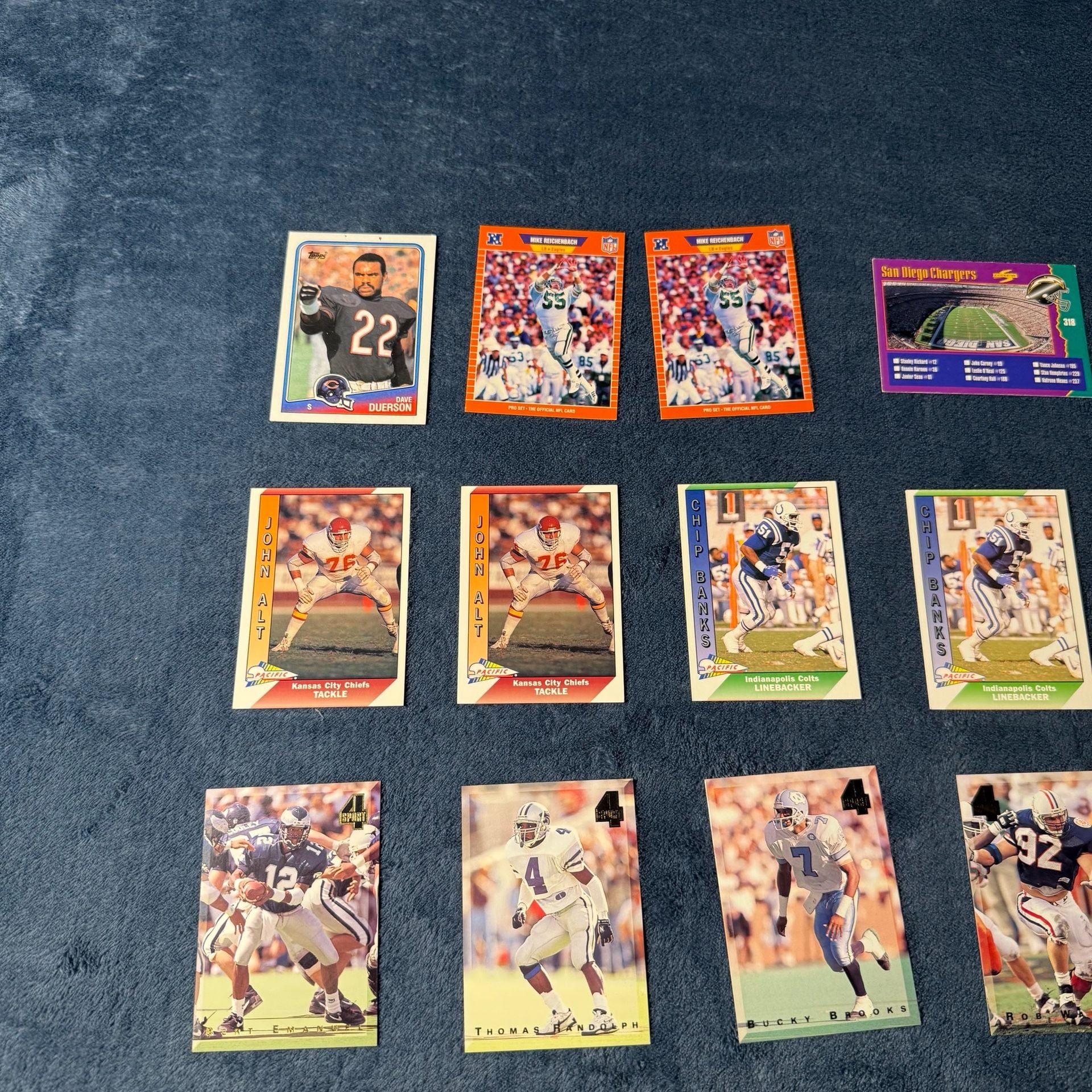 Vintage NFL Football Trading Cards Lot of 22 2