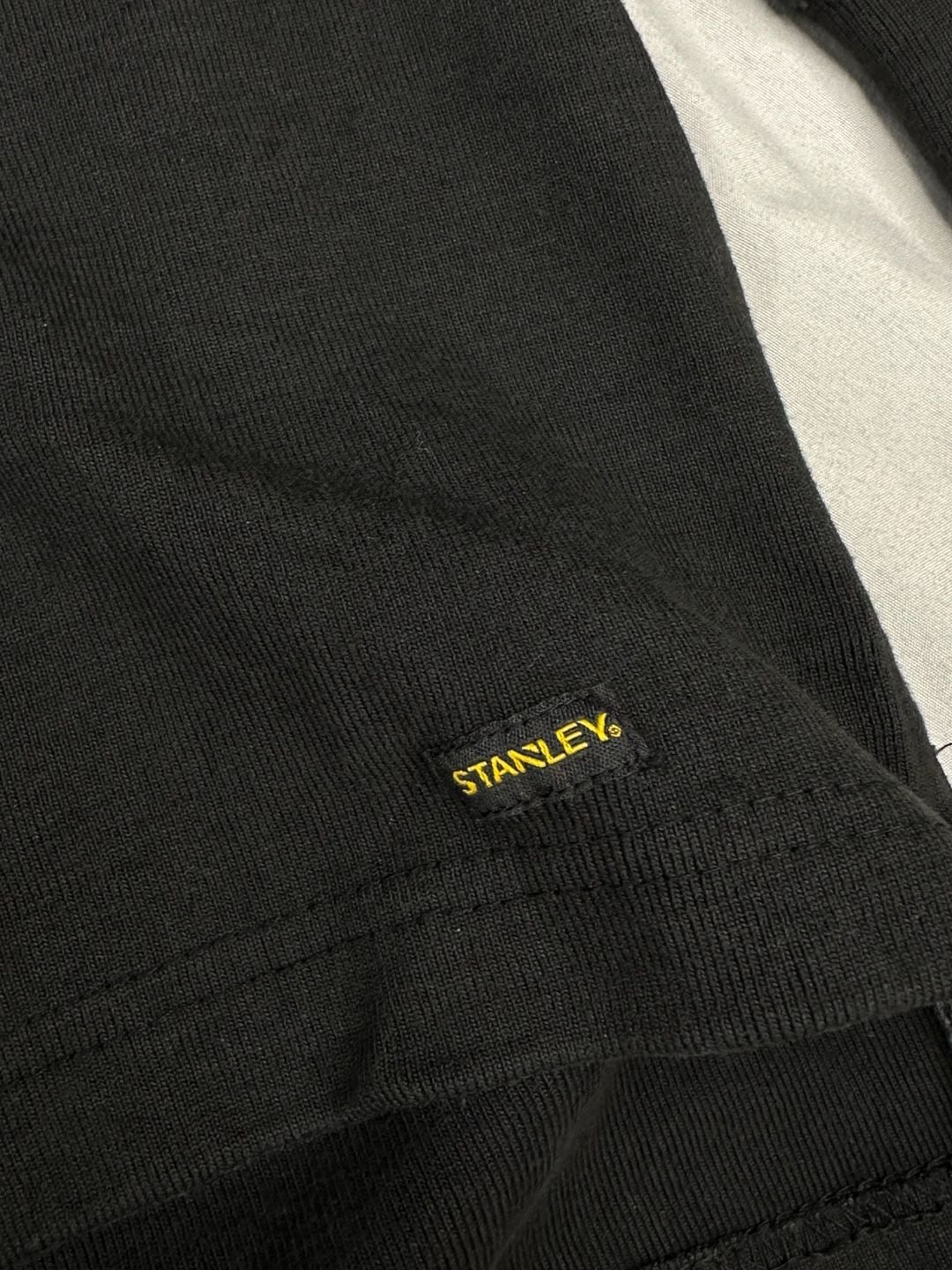 Stanley Henley Long Sleeve Size XL Black Cotton Workwear Top Shirt 3
