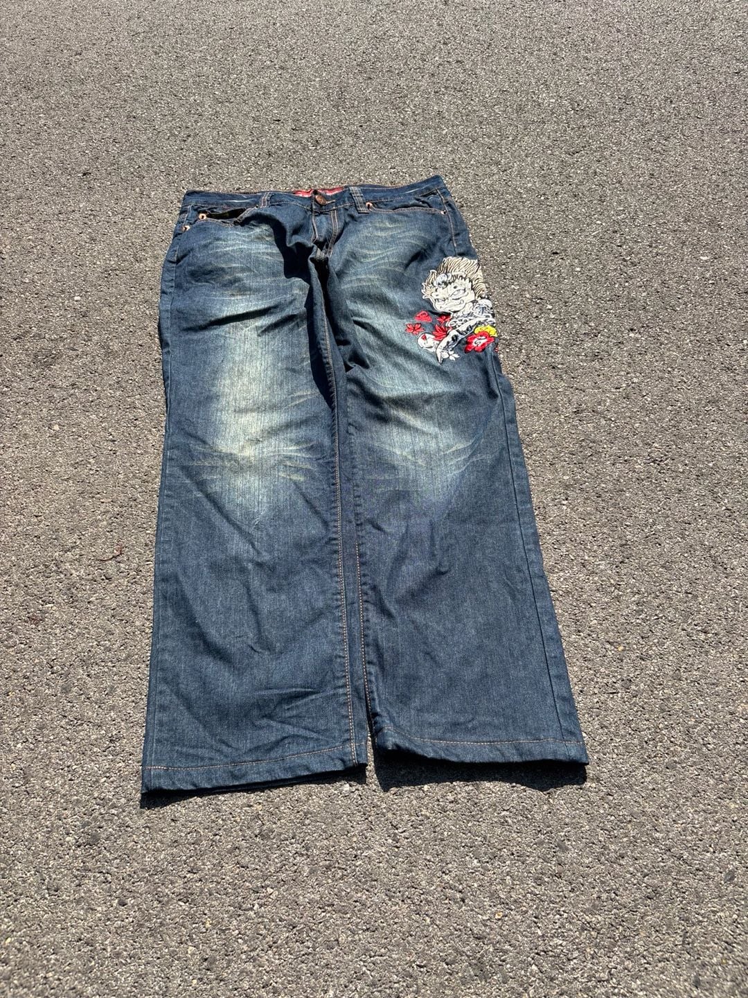 Oniarai Japanese denim embroidered jeans 3